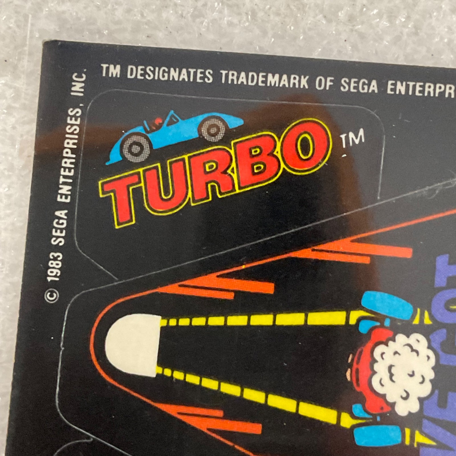 1983 Topps Video City Sega Turbo Sticker Road Hog Tunnelvision Two-Star - Image 6