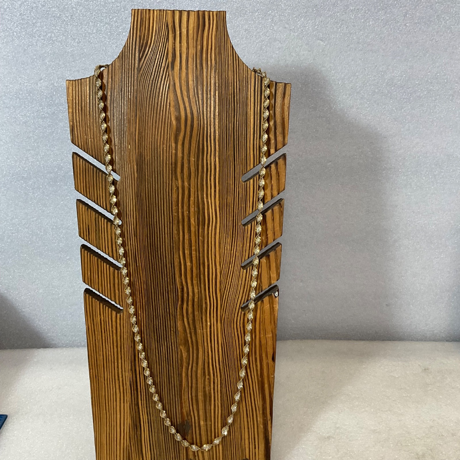 28in 925 Silver Two Tone Twisted Chain Necklace Italy 18.95g - Image 1