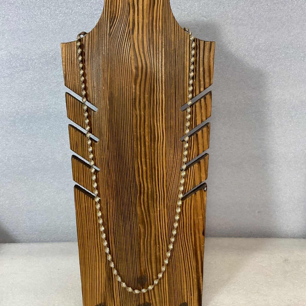 28in 925 Silver Twisted Two Tone Chain Necklace 17.44g Lobster Clasp - Image 1