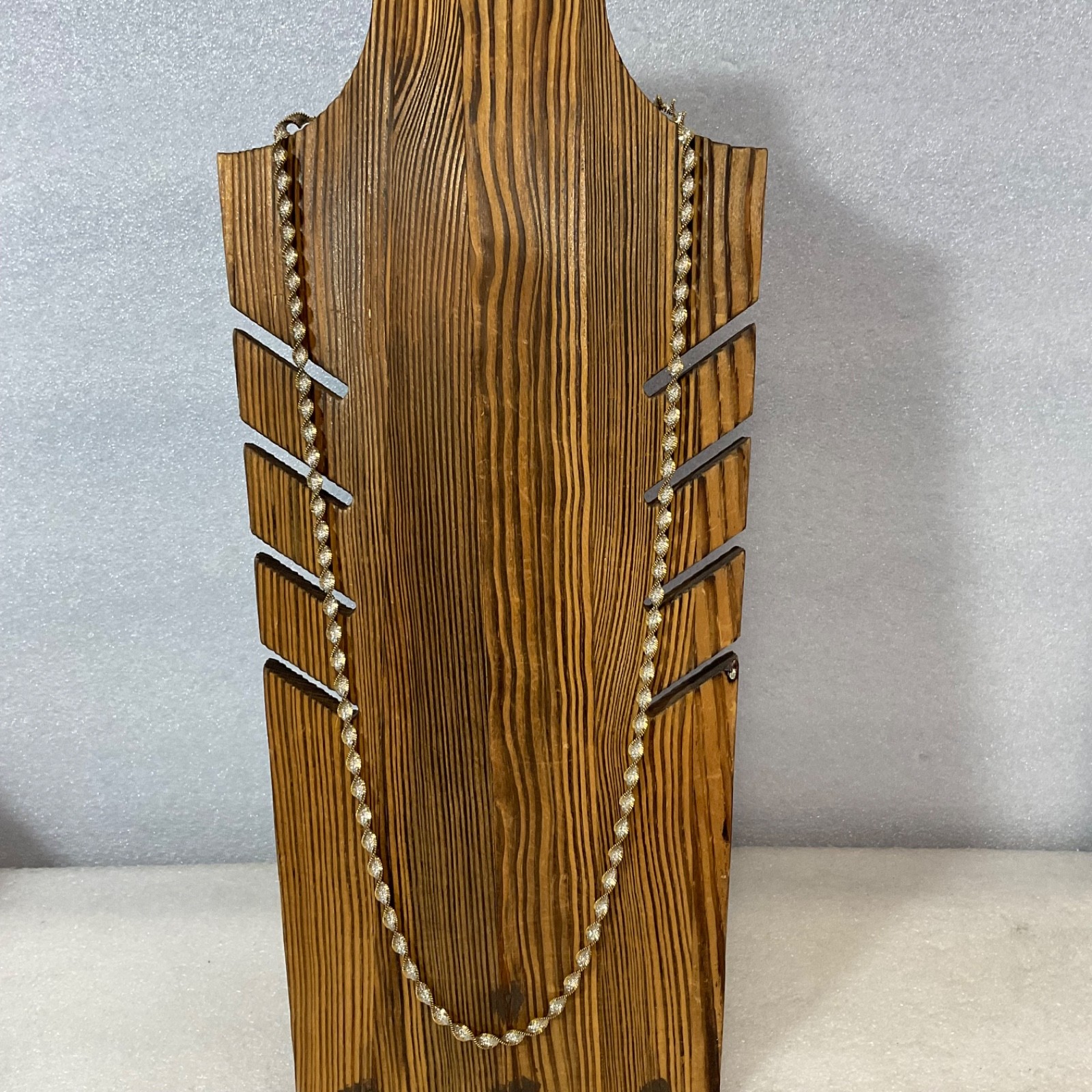 28in 925 Silver Twisted Two Tone Chain Necklace 17.44g Lobster Clasp - Image 1