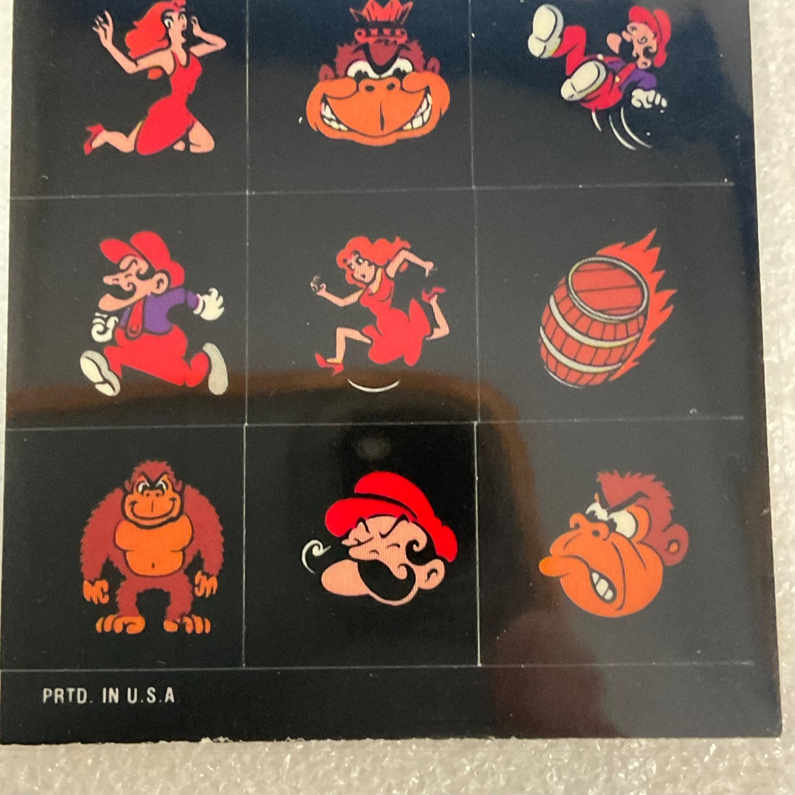 1982 Topps Donkey Kong #35 Small Stickers Nintendo Mario Puzzle Card - Image 4