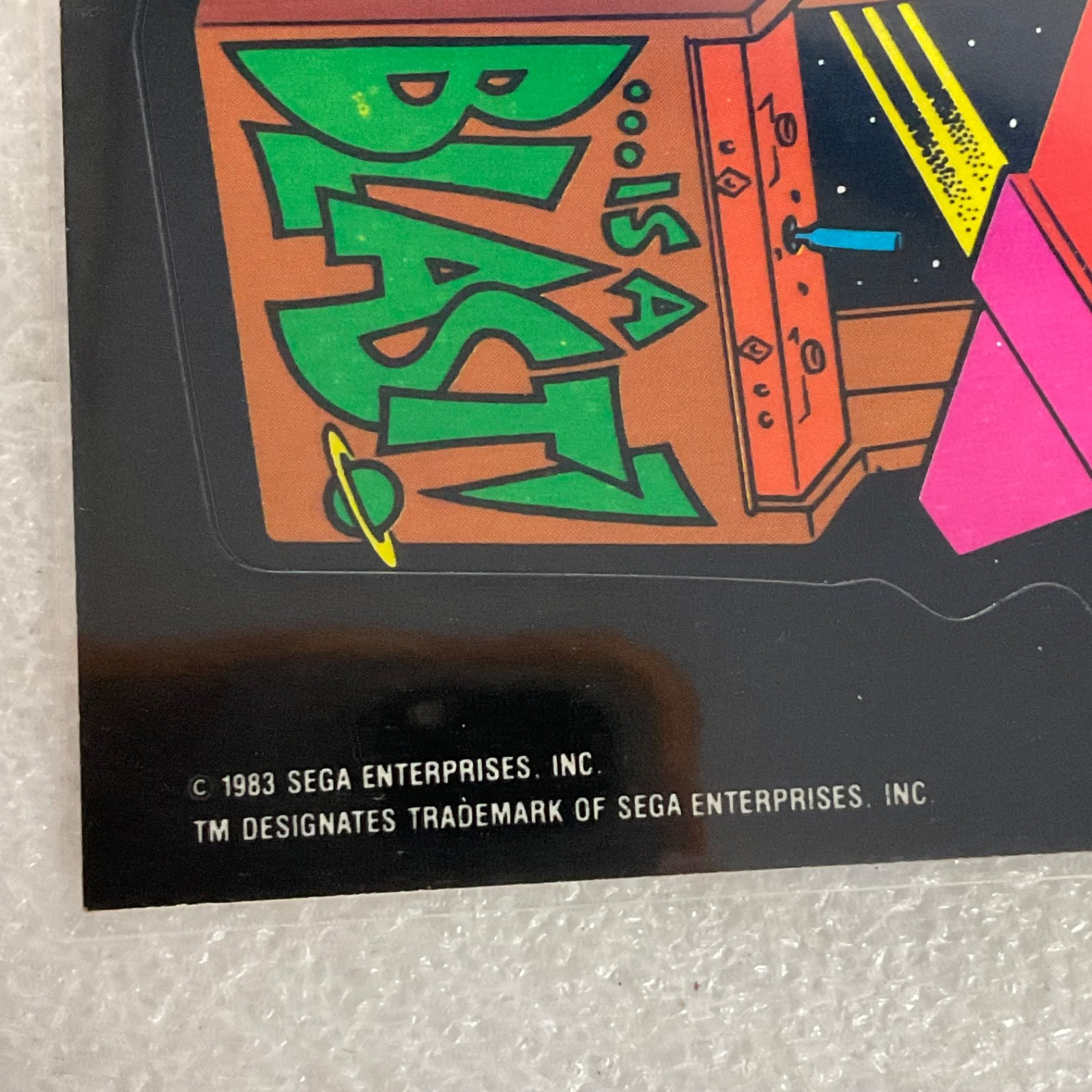 1983 Topps Video City Sega Zaxxon Is a Blast Sticker Card - Image 4