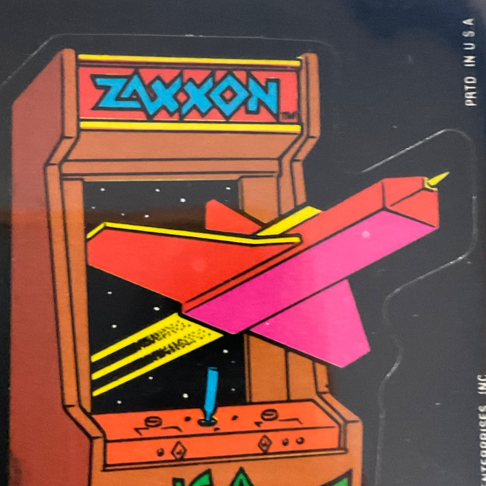 1983 Topps Video City Sega Zaxxon Is a Blast Sticker Card - Image 2
