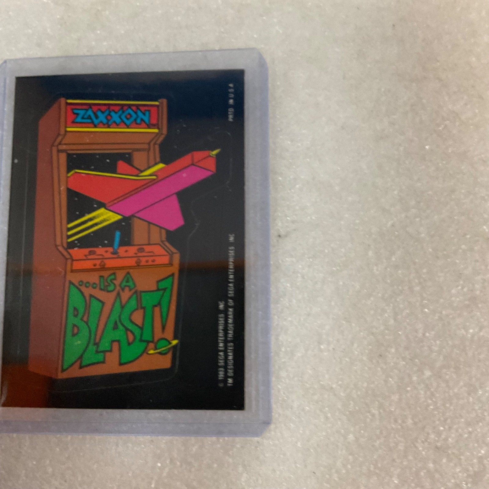 1983 Topps Video City Sega Zaxxon Is a Blast Sticker Card - Image 6