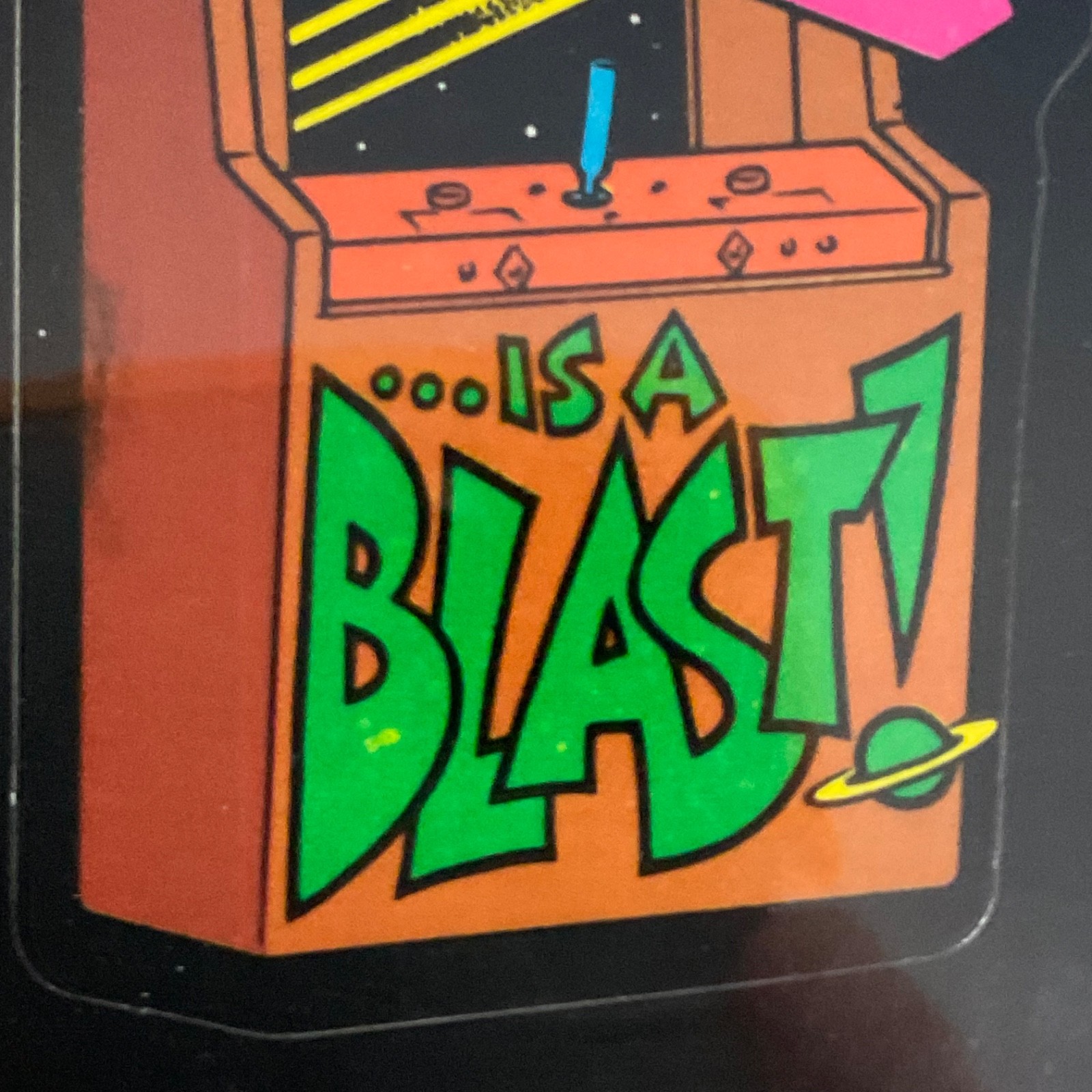1983 Topps Video City Sega Zaxxon Is a Blast Sticker Card - Image 3