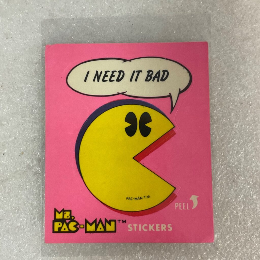 1981 Fleer Ms. Pac-Man Sticker #4 I Need It Bad Pac-Man Vintage - Image 1