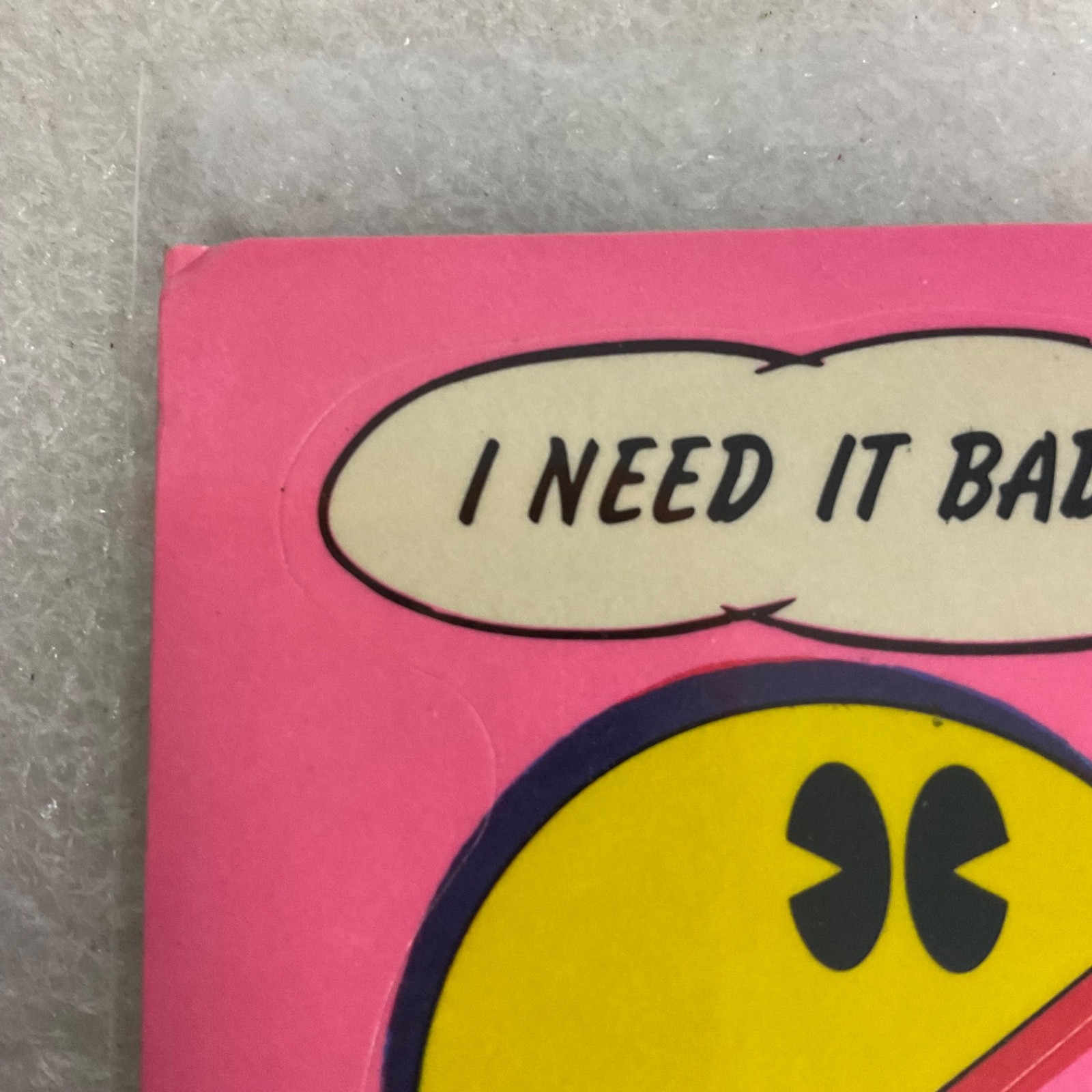 1981 Fleer Ms. Pac-Man Sticker #4 I Need It Bad Pac-Man Vintage - Image 3