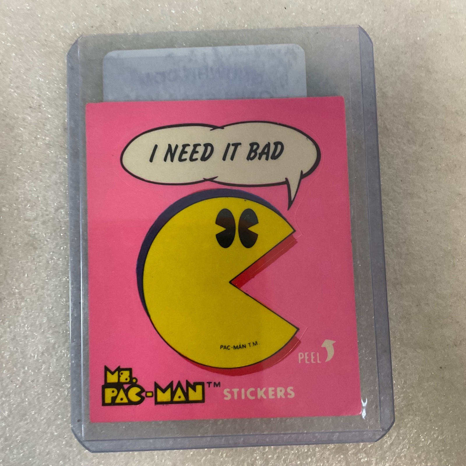 1981 Fleer Ms. Pac-Man Sticker #4 I Need It Bad Pac-Man Vintage - Image 10