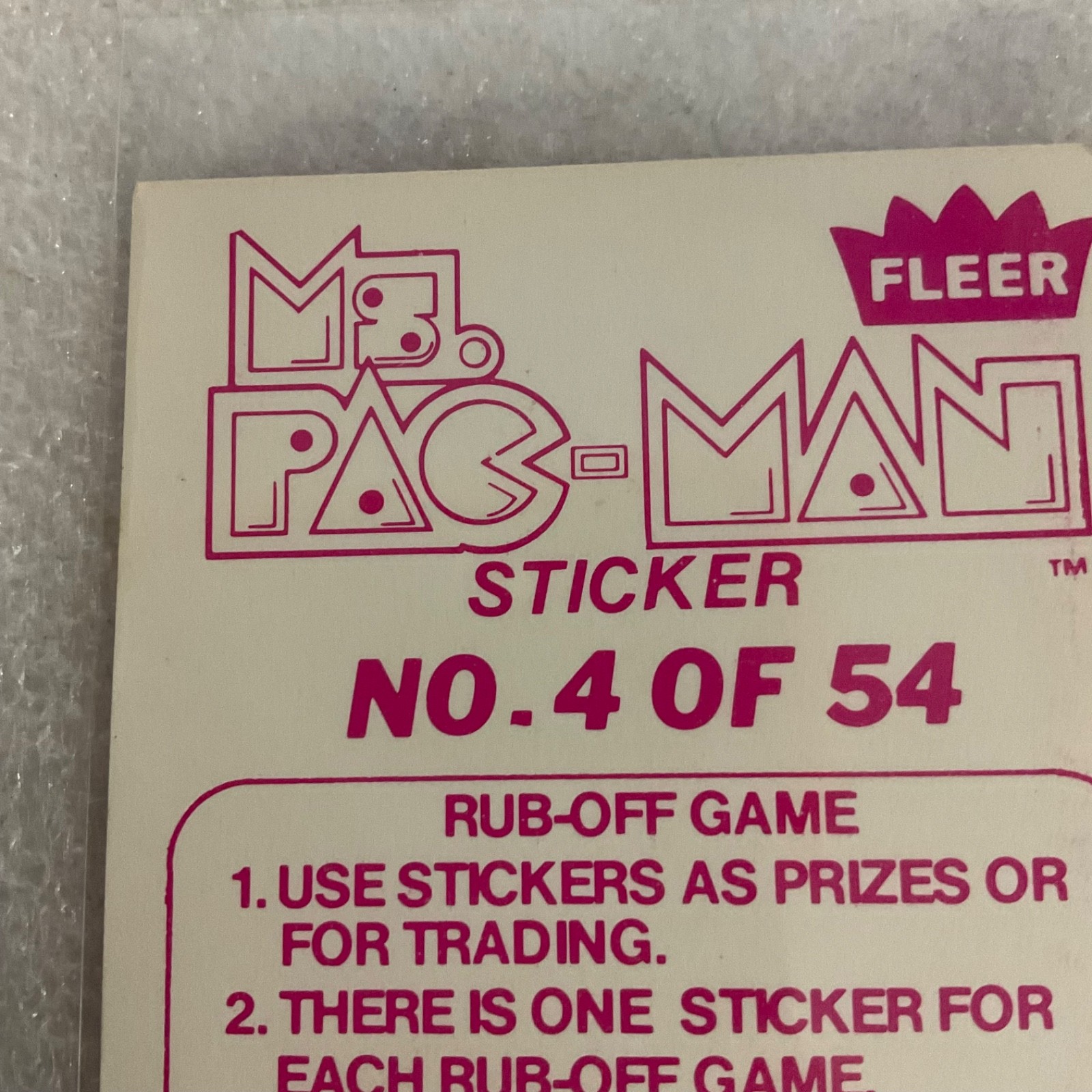 1981 Fleer Ms. Pac-Man Sticker #4 I Need It Bad Pac-Man Vintage - Image 8