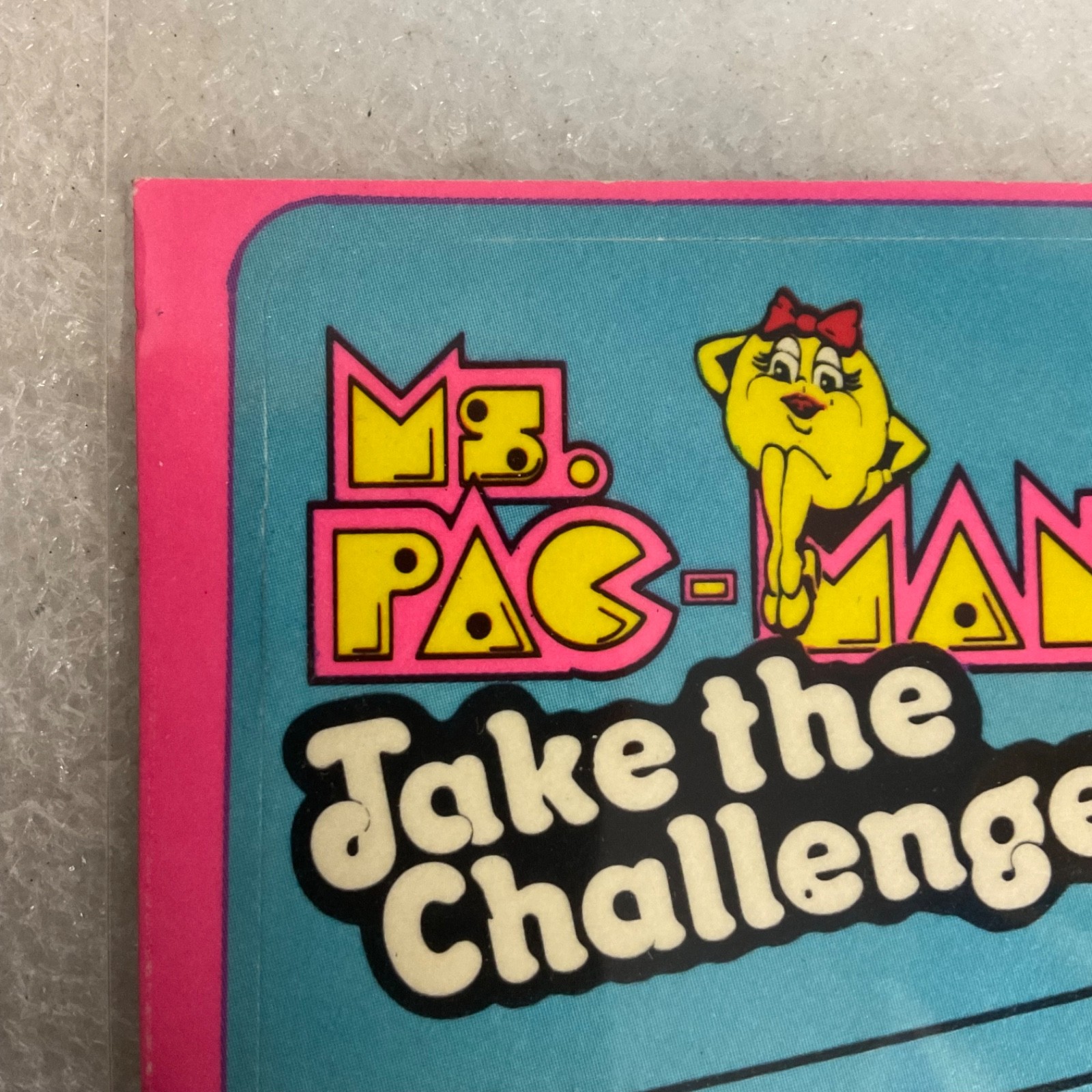 1981 Fleer Ms. Pac-Man Sticker #11 Take the Challenge Vintage Arcade - Image 3