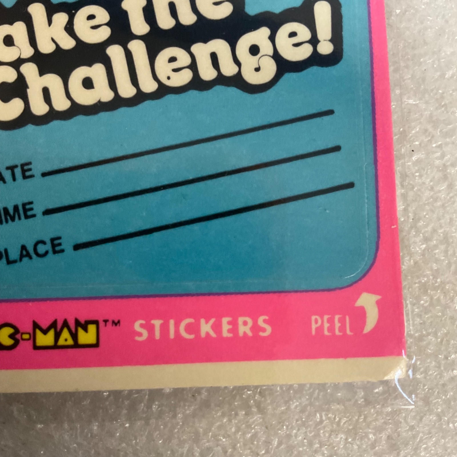 1981 Fleer Ms. Pac-Man Sticker #11 Take the Challenge Vintage Arcade - Image 5