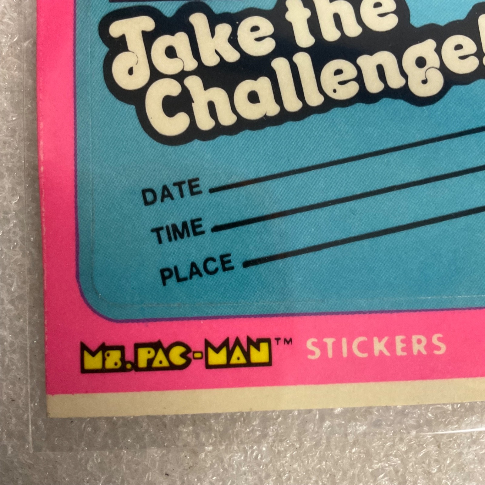 1981 Fleer Ms. Pac-Man Sticker #11 Take the Challenge Vintage Arcade - Image 6
