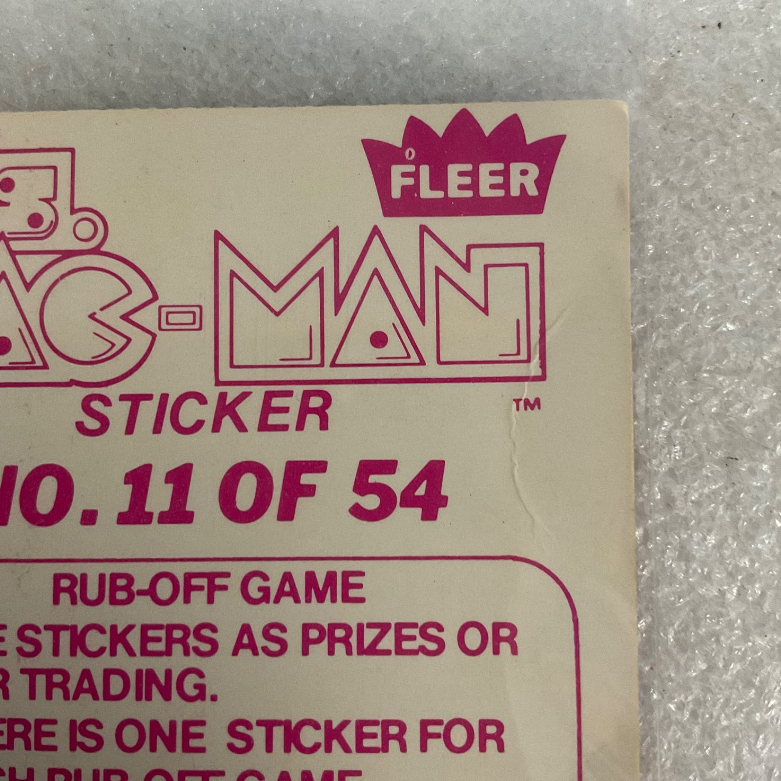 1981 Fleer Ms. Pac-Man Sticker #11 Take the Challenge Vintage Arcade - Image 8