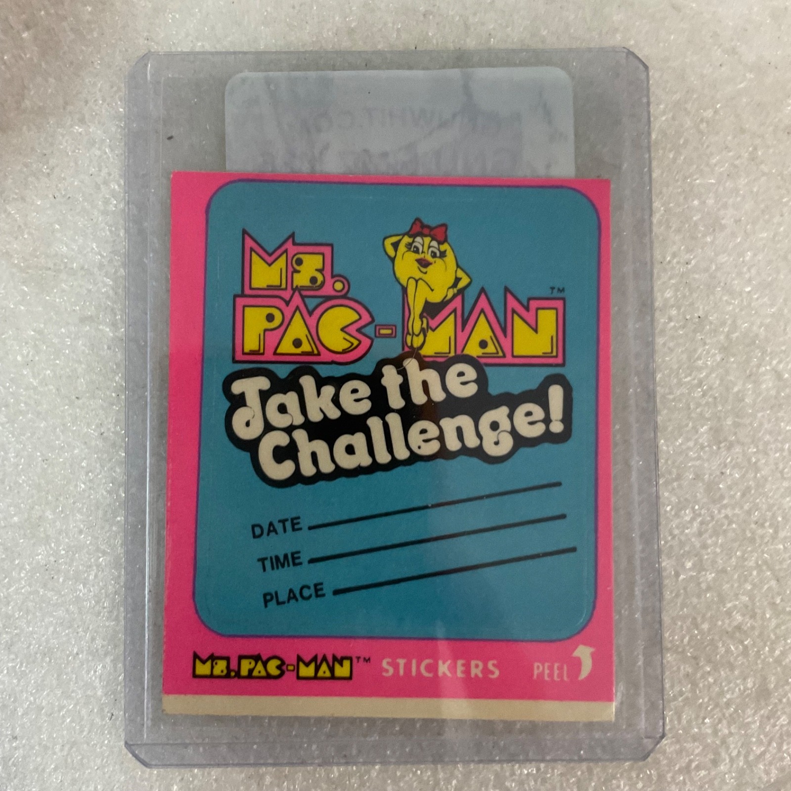 1981 Fleer Ms. Pac-Man Sticker #11 Take the Challenge Vintage Arcade - Image 10