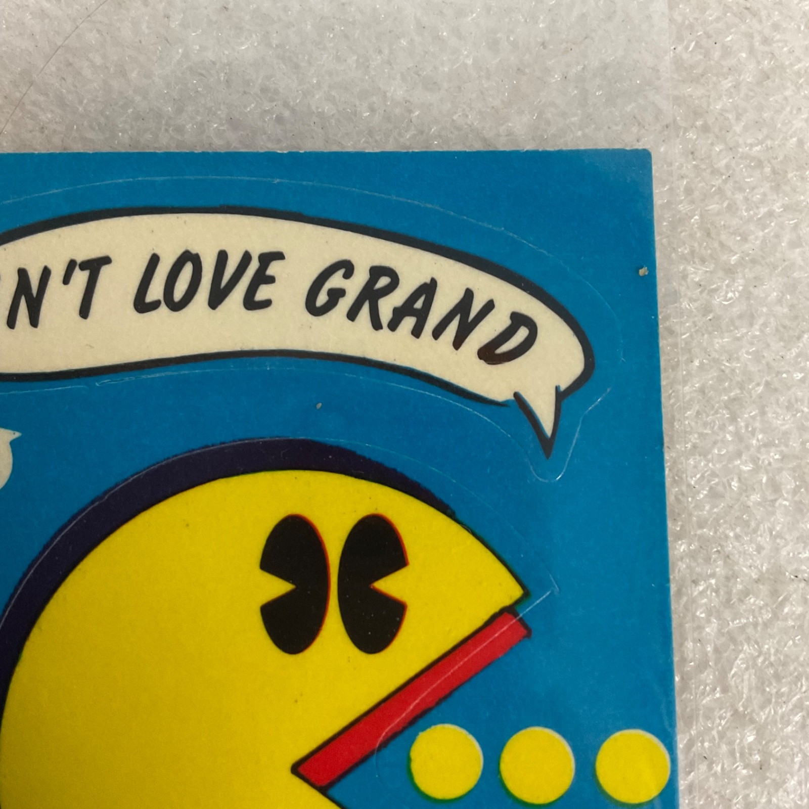 1981 Fleer Ms. Pac-Man Sticker #7 Ain't Love Grand Vintage Arcade Card - Image 4