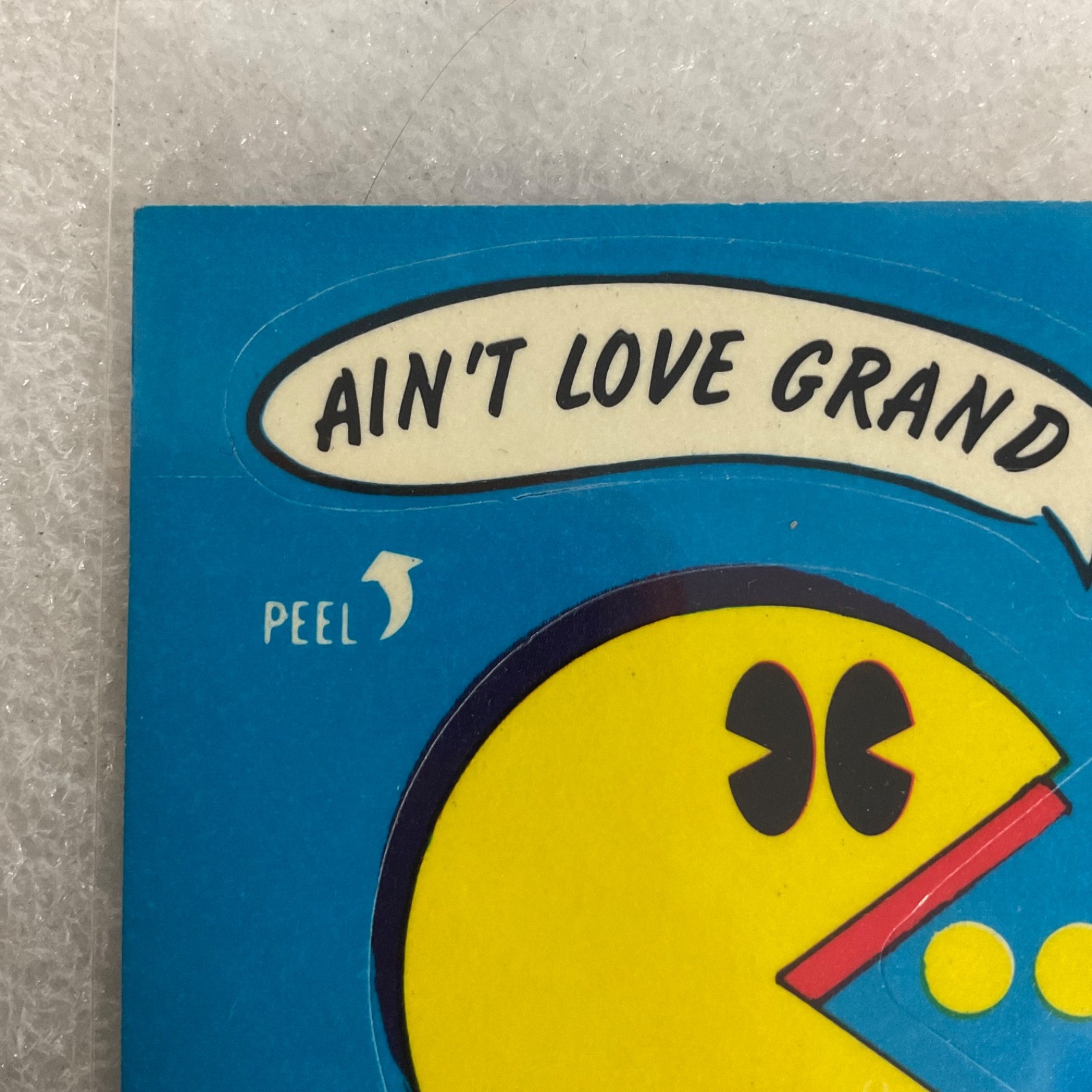 1981 Fleer Ms. Pac-Man Sticker #7 Ain't Love Grand Vintage Arcade Card - Image 3