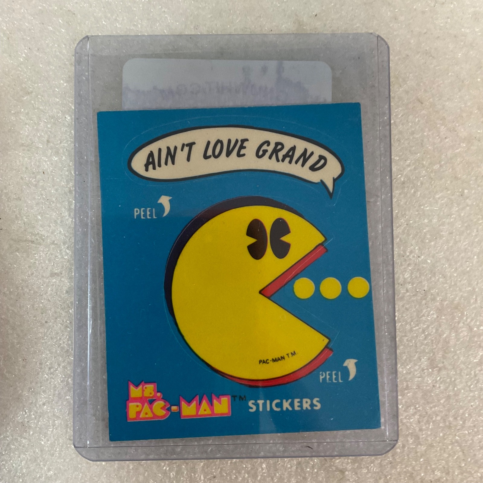 1981 Fleer Ms. Pac-Man Sticker #7 Ain't Love Grand Vintage Arcade Card - Image 9