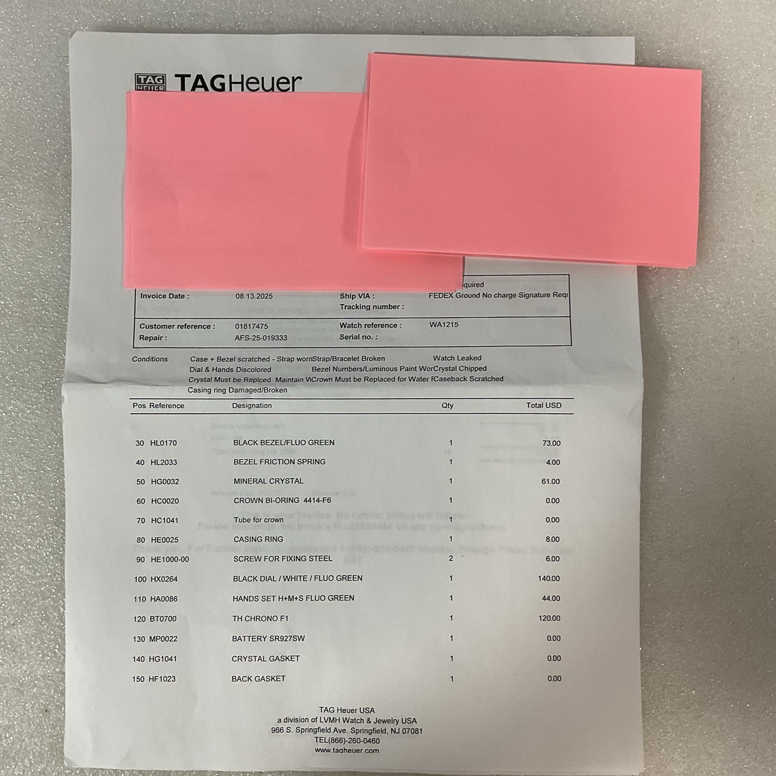 TAG Heuer Formula 1 375.513 Quartz 200M Watch Full Service Papers Box Parts - Image 19