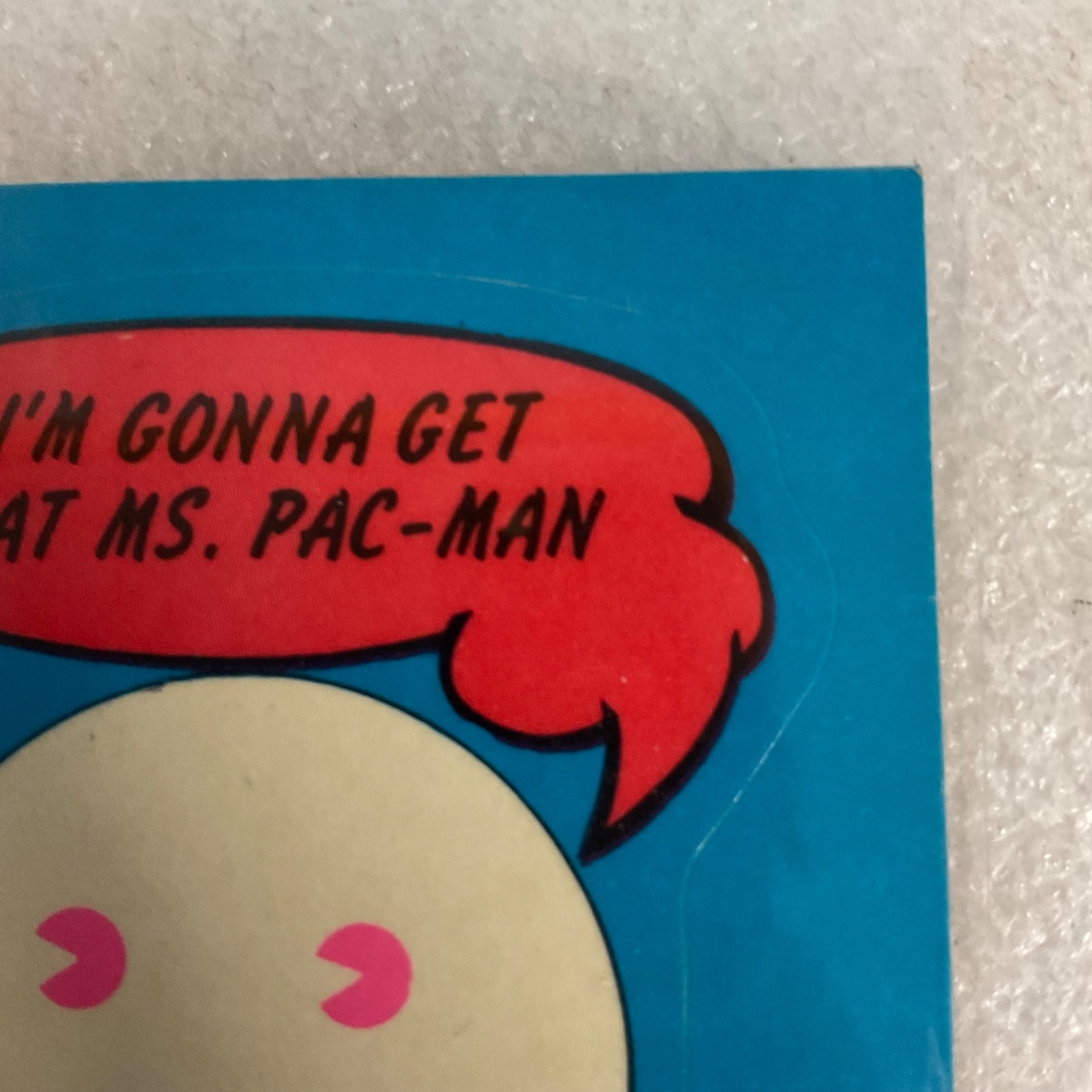 1981 Fleer Ms. Pac-Man Sticker #44 I'm Gonna Get That Ms. Pac-Man - Image 4