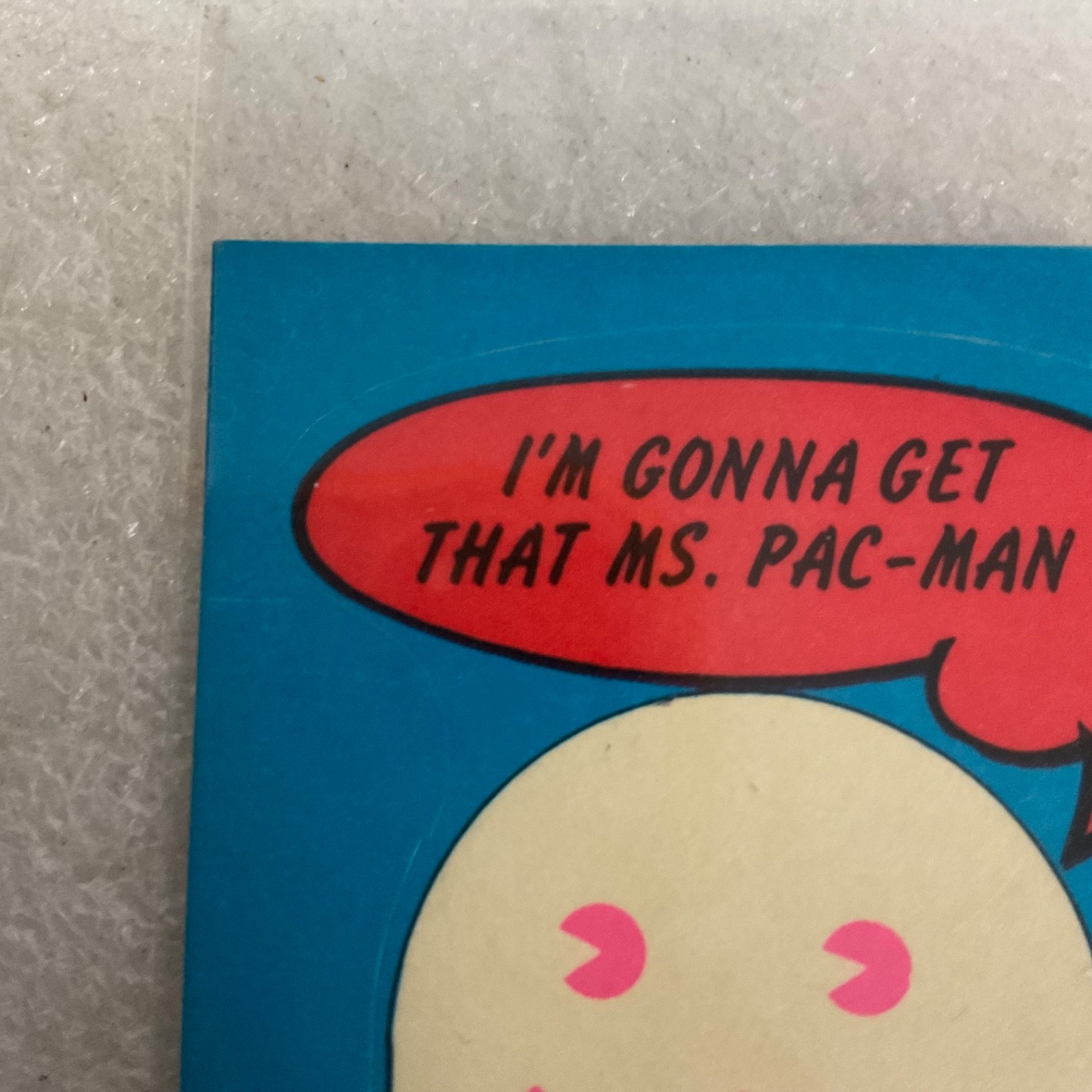 1981 Fleer Ms. Pac-Man Sticker #44 I'm Gonna Get That Ms. Pac-Man - Image 3