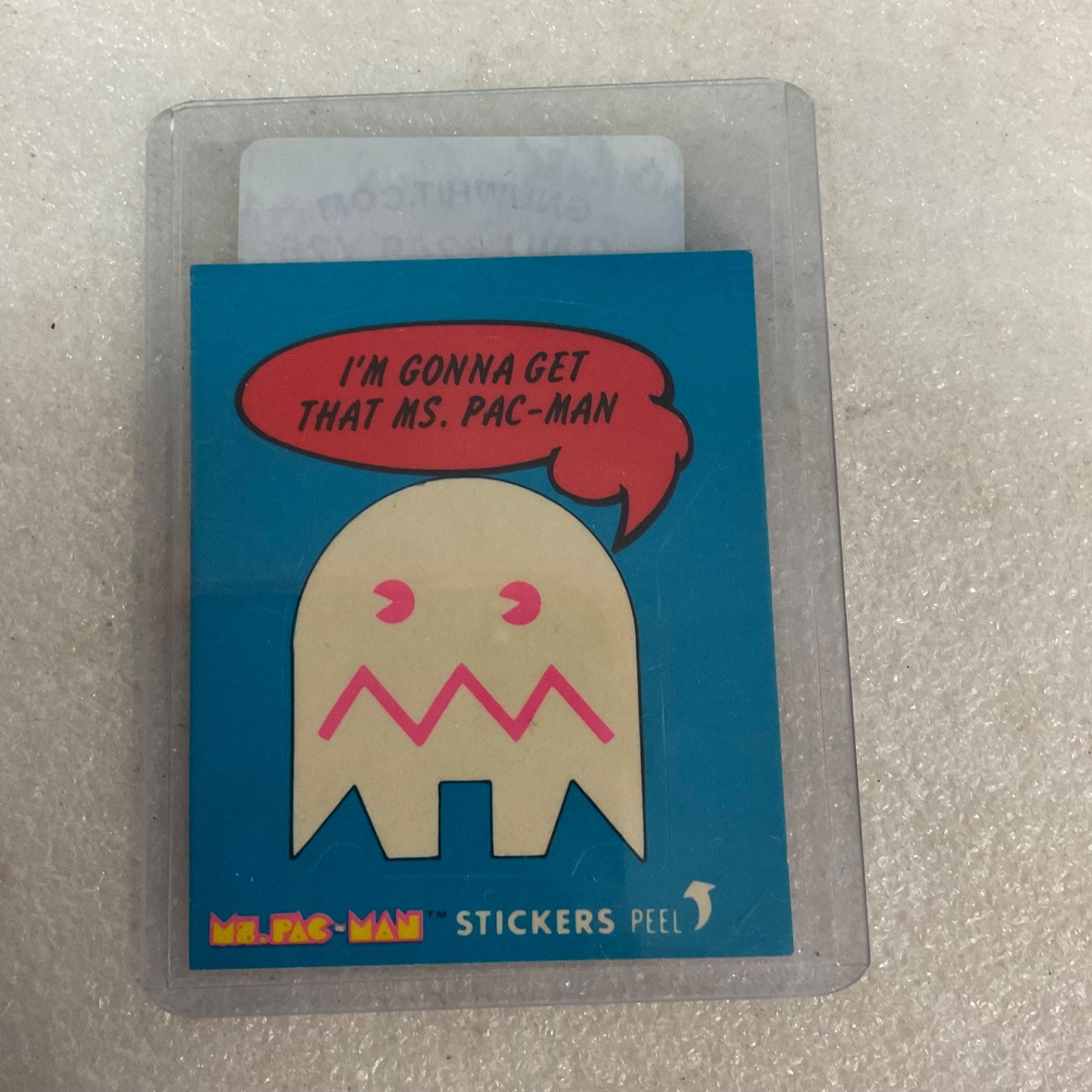 1981 Fleer Ms. Pac-Man Sticker #44 I'm Gonna Get That Ms. Pac-Man - Image 9