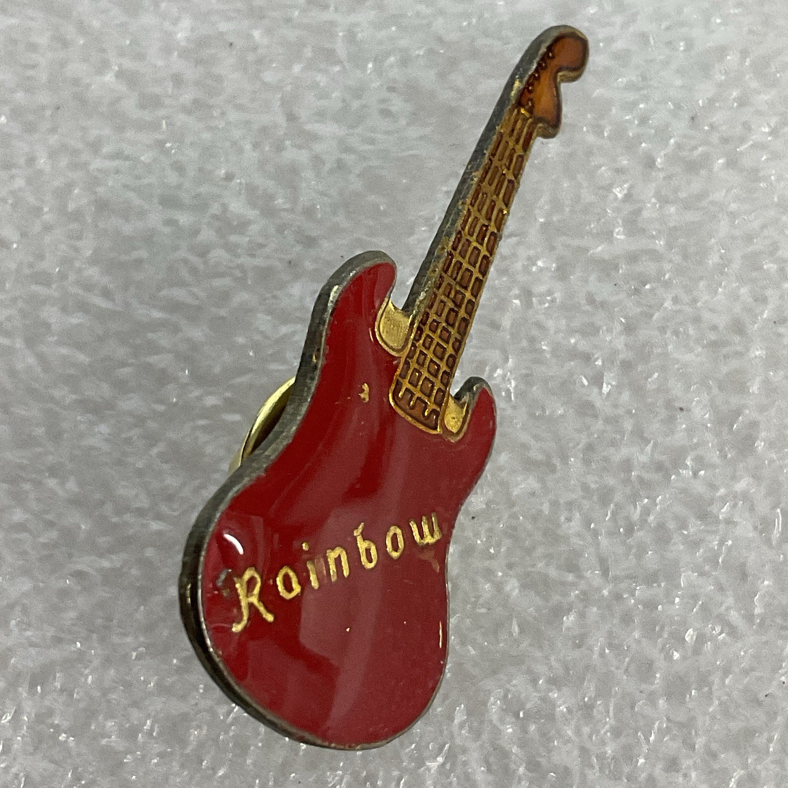 Rainbow Red Guitar Vintage Metal Enamel 1.5" Pin Pinback Richie Blackmore Rock - Image 7