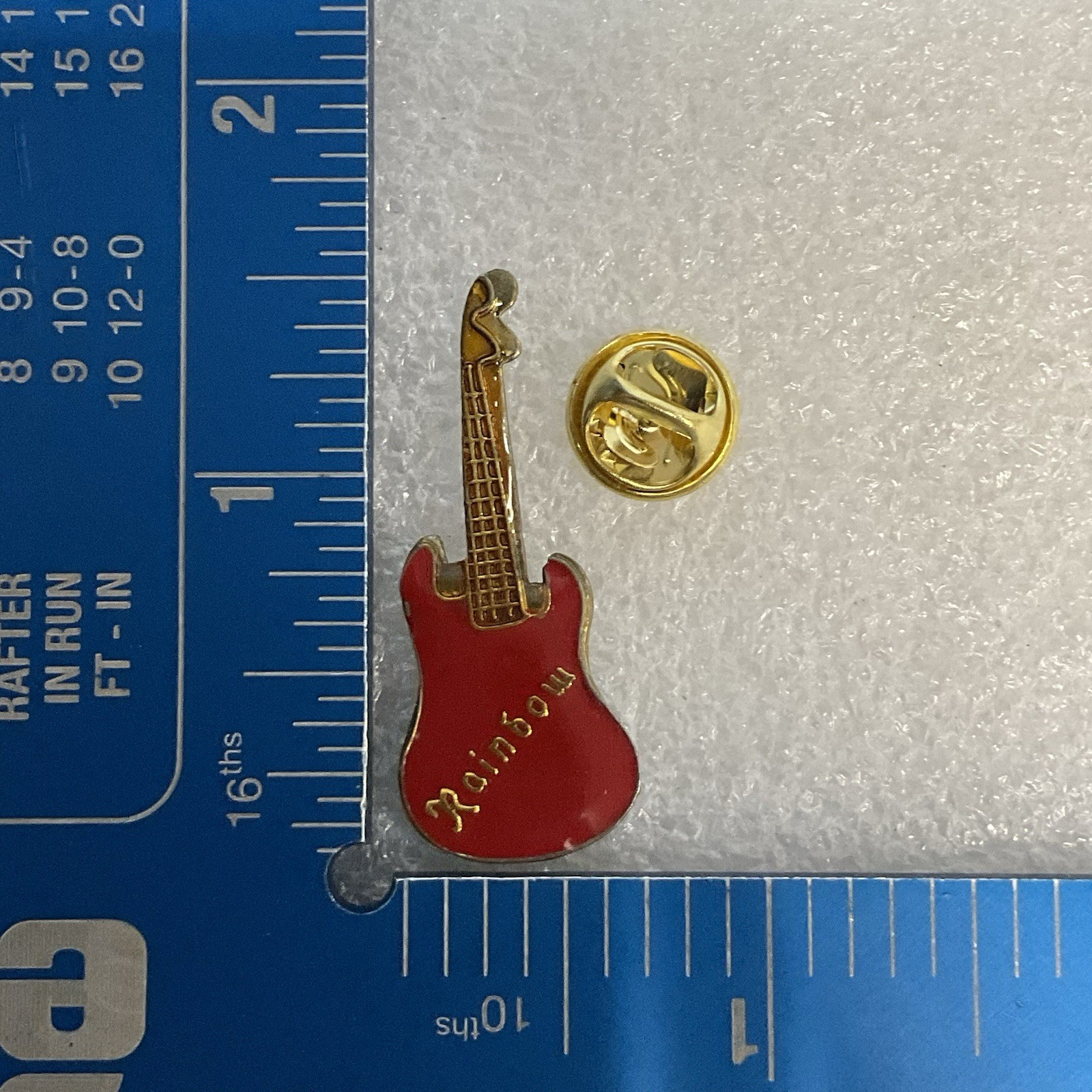 Rainbow Red Guitar Metal Vintage Enamel 1.5" Pin Pinback Richie Blackmore Rock - Image 7