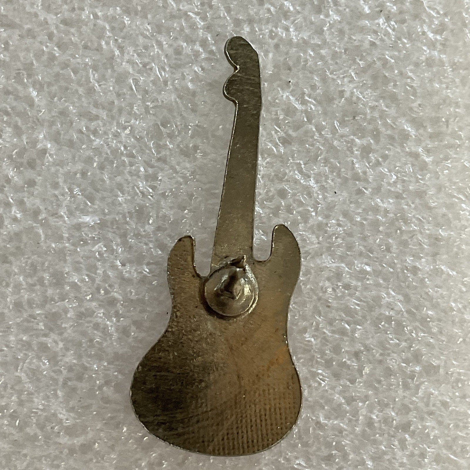 1980’s Vintage The Clash English Rock Band 1.5" Red & Gold Metal Guitar Pin - Image 2