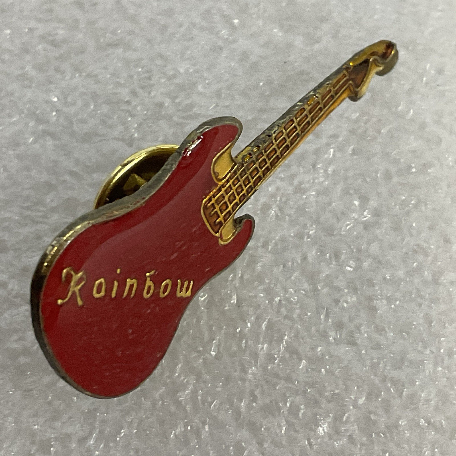 Rainbow Red Guitar Metal Vintage Enamel 1.5" Pin Pinback Richie Blackmore Rock - Image 6