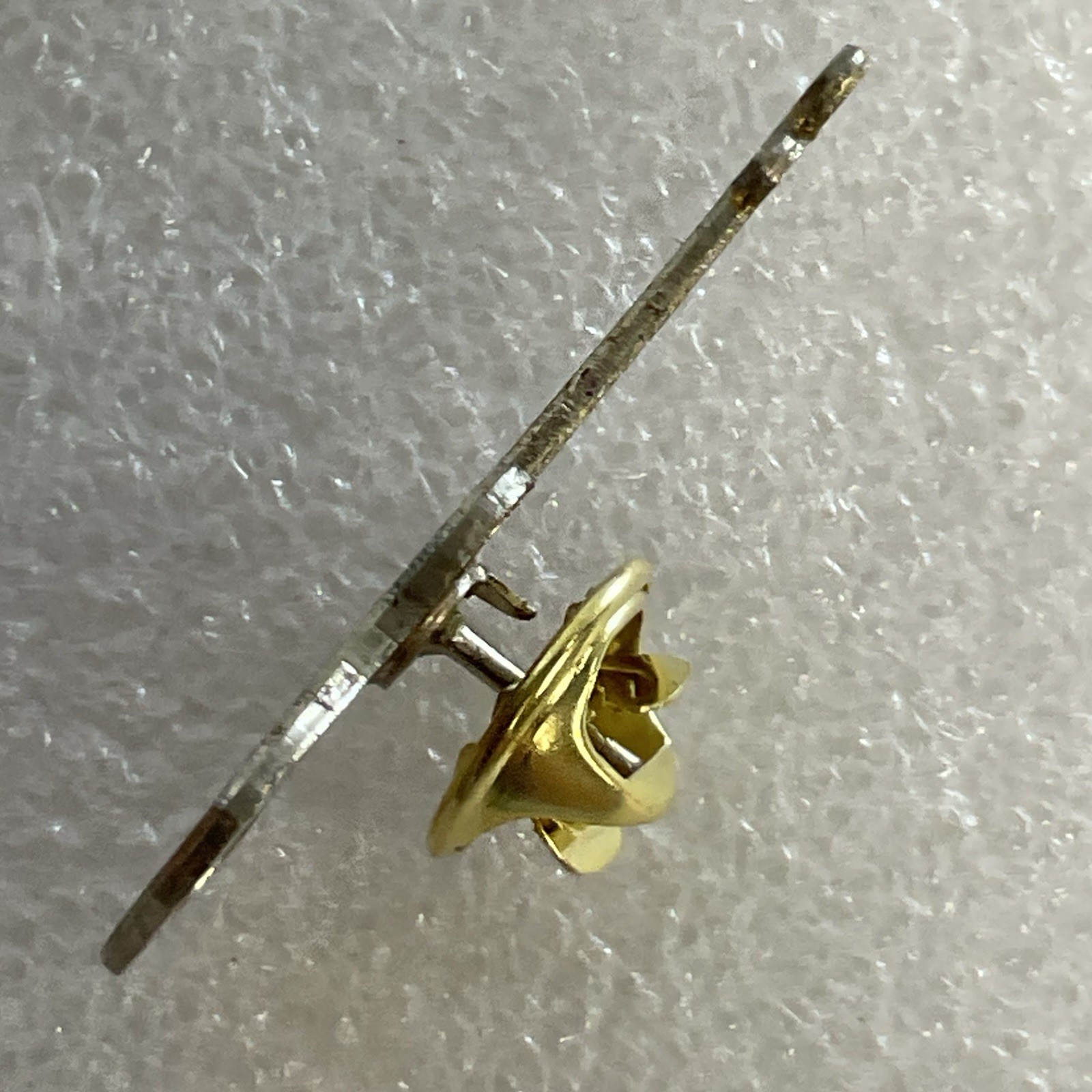 1980’s Vintage The Clash English Rock Band 1.5" Red & Gold Metal Guitar Pin - Image 4