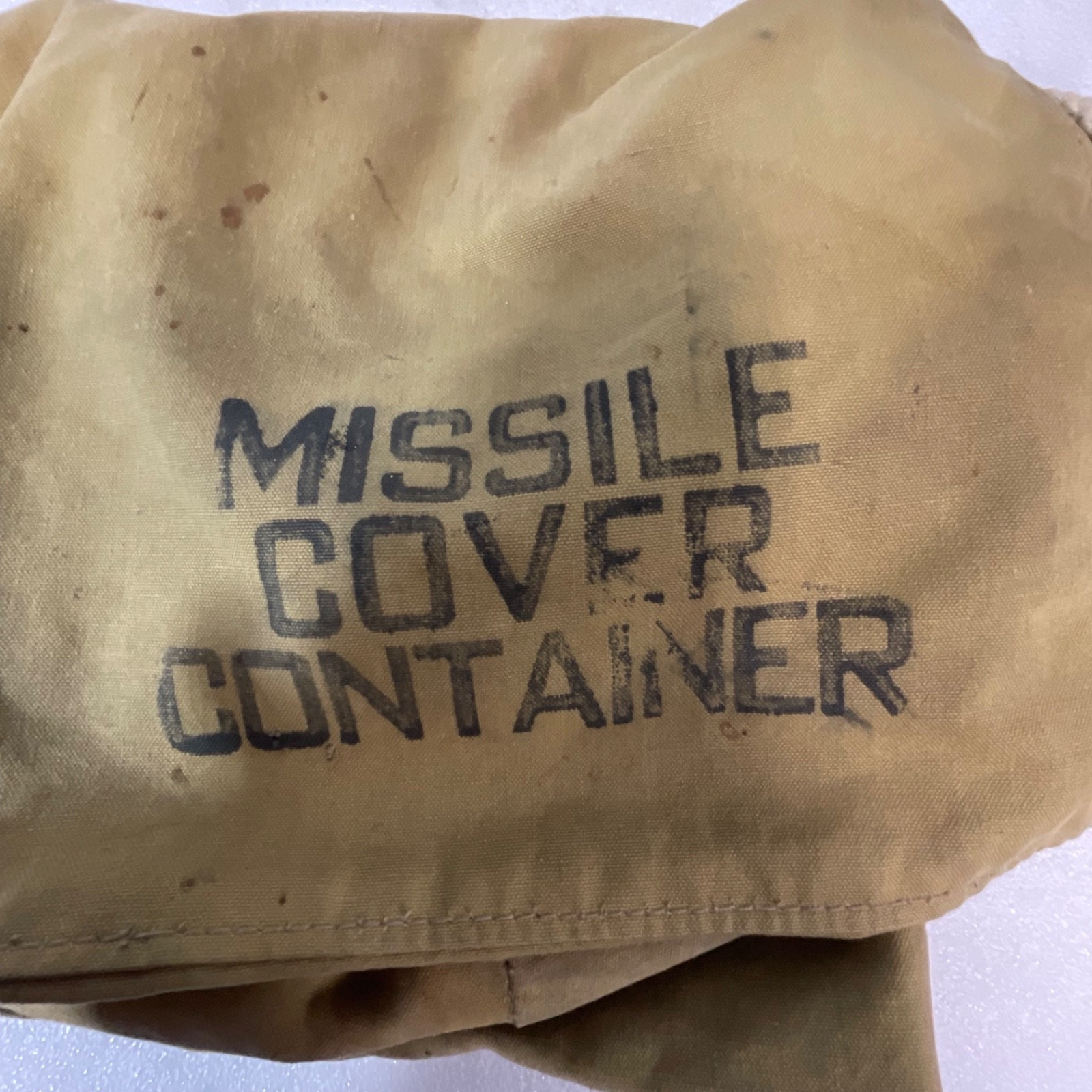 Missile Cover Container Canvas Drawstring Bag 32in Military Stencil - Image 2