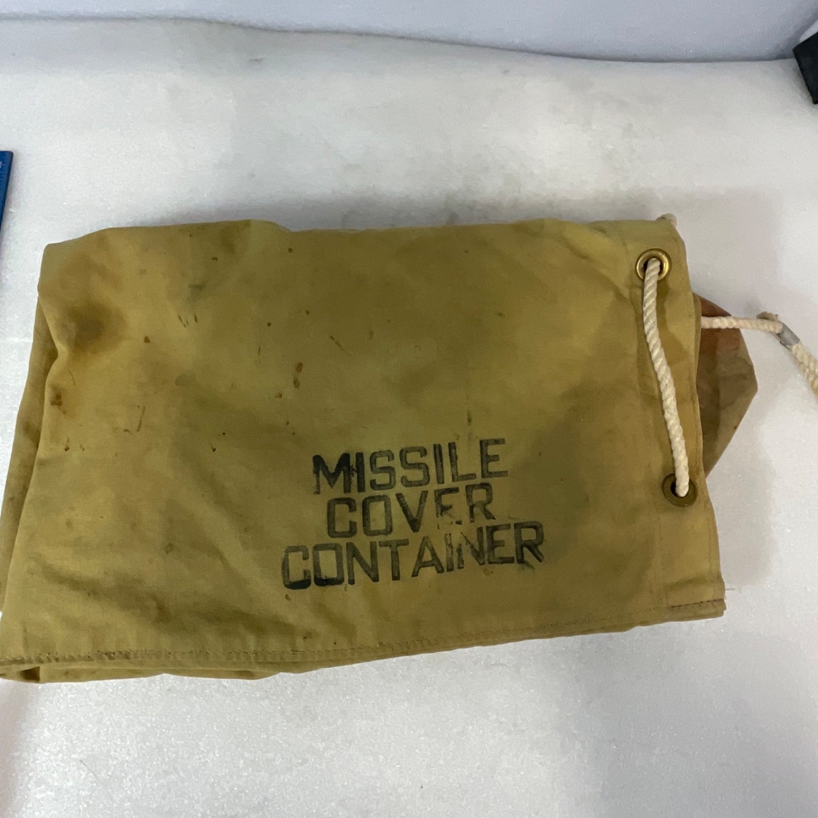 Missile Cover Container Canvas Drawstring Bag 32in Military Stencil - Image 12