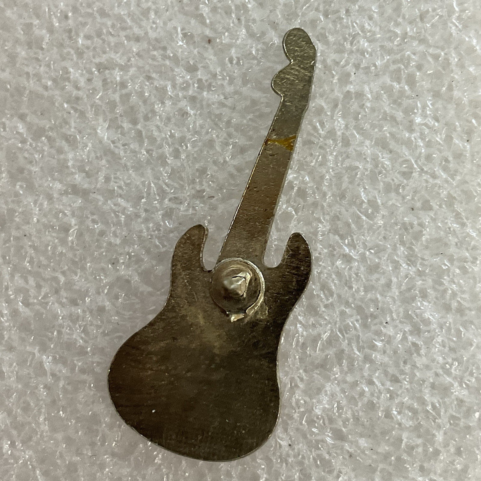 1980’s Vintage The Clash English Rock Band 1.5" Red & Gold Metal Guitar Pin - Image 2