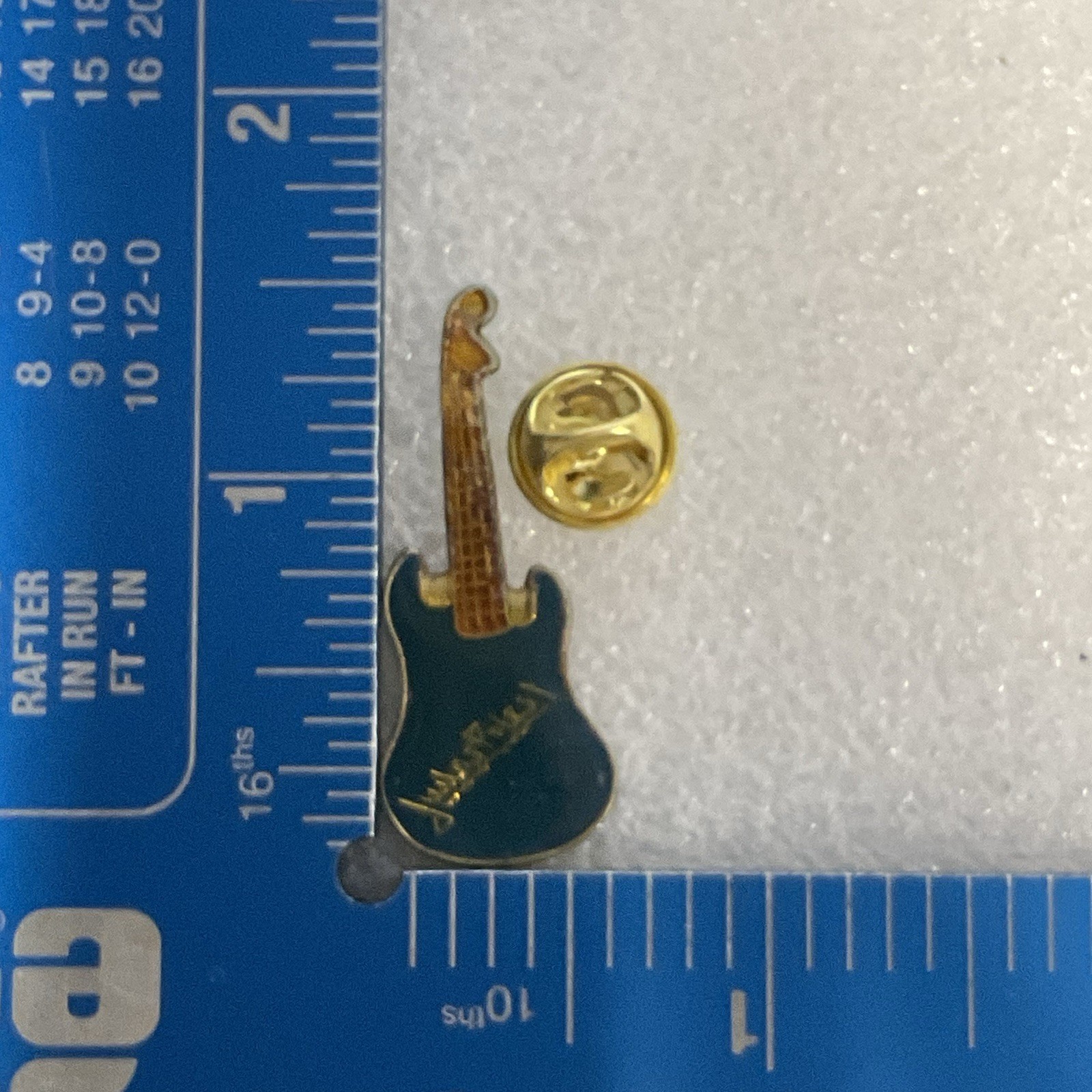 Judas Priest Blue & Gold Guitar Vintage Enamel Metal Pin Pinback GnuCollectibles - Image 5