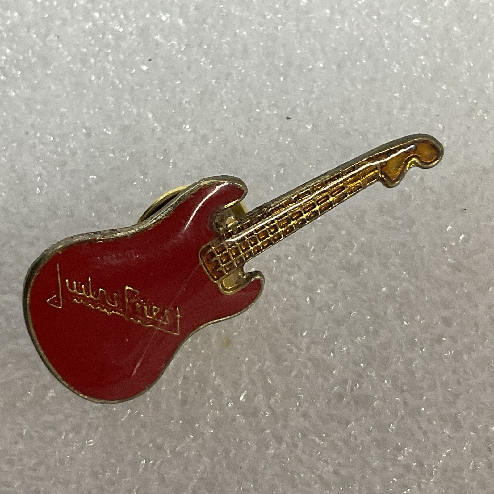 Judas Priest Red & Gold Vintage Guitar Enamel Metal Pin Pinback GnuCollectibles - Image 10