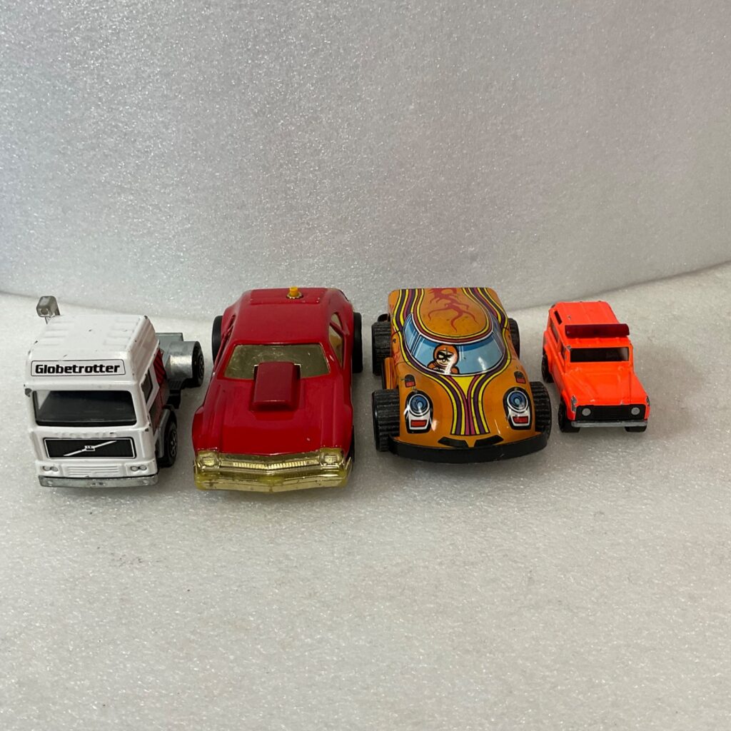 Vintage Die Cast Toy Car Lot 4pc Tonka Globetrotter 3in–5in - Image 1