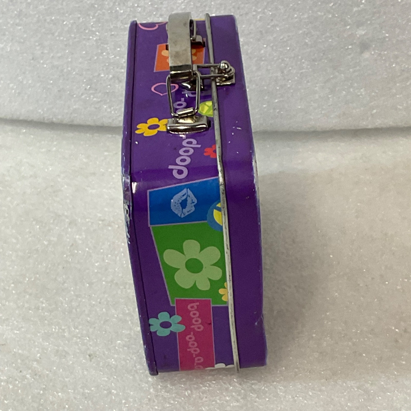 Betty Boop Mini Metal Lunch Pail Tin Box 4in Purple 2003 King Features - Image 4