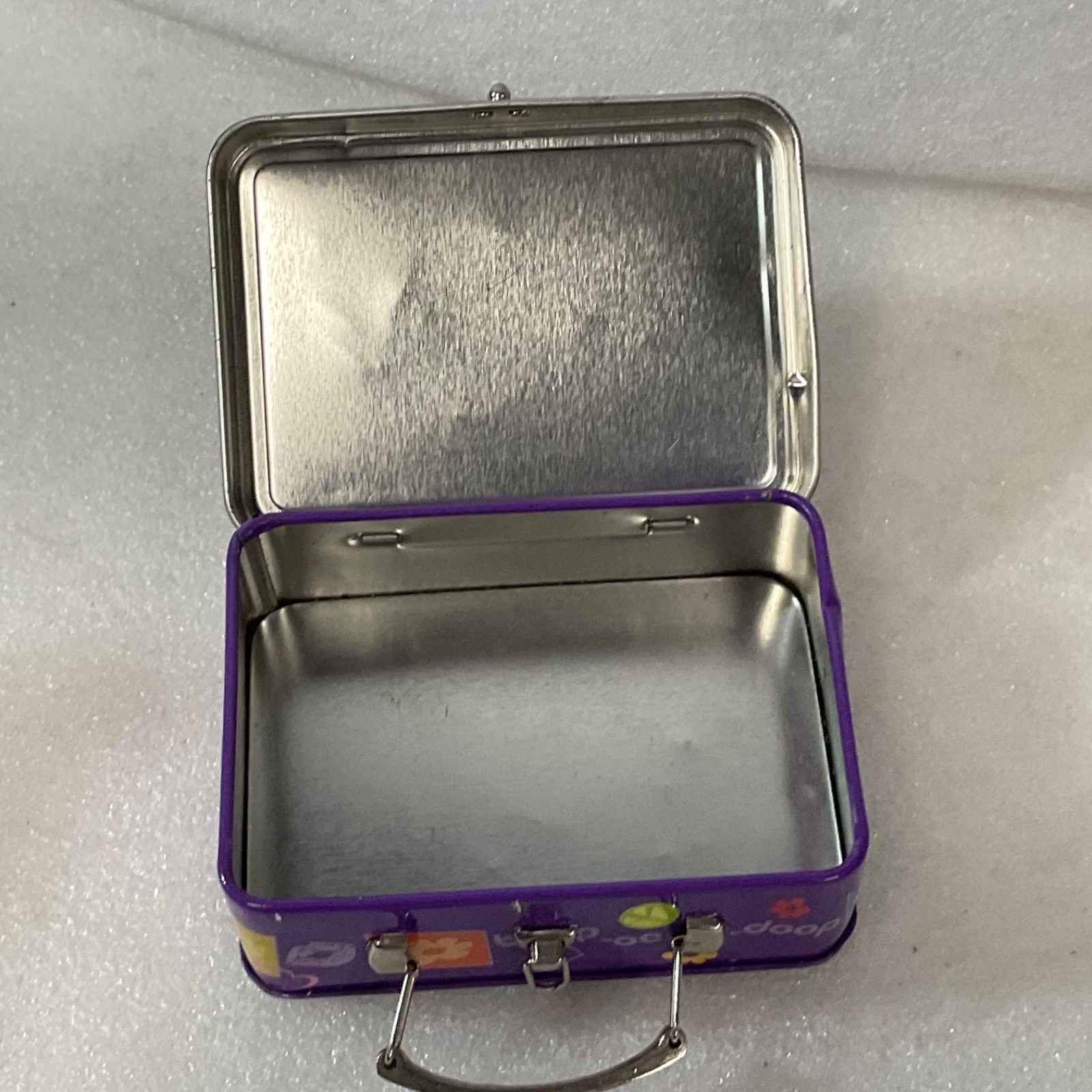 Betty Boop Mini Metal Lunch Pail Tin Box 4in Purple 2003 King Features - Image 8