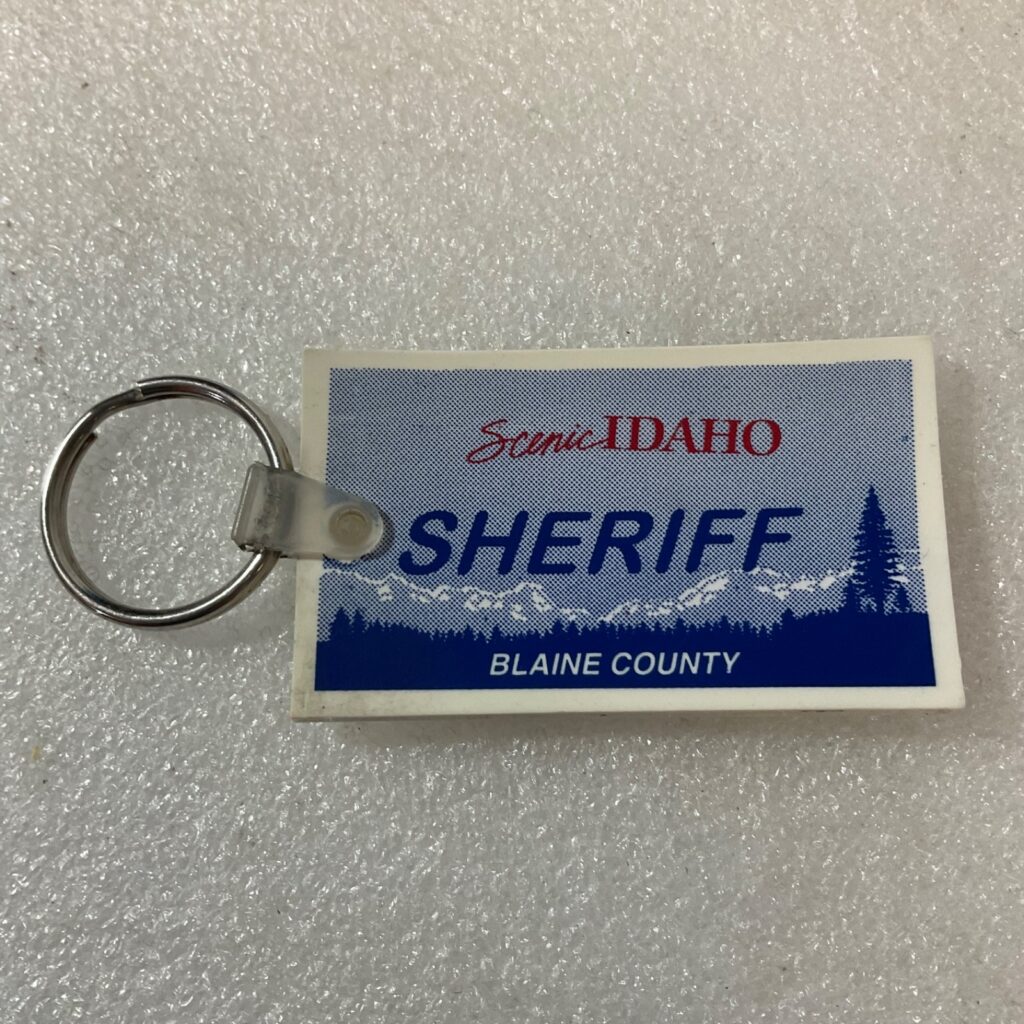 Sun Valley Idaho Sheriff Blaine County 2in Keychain Plastic Tag - Image 1
