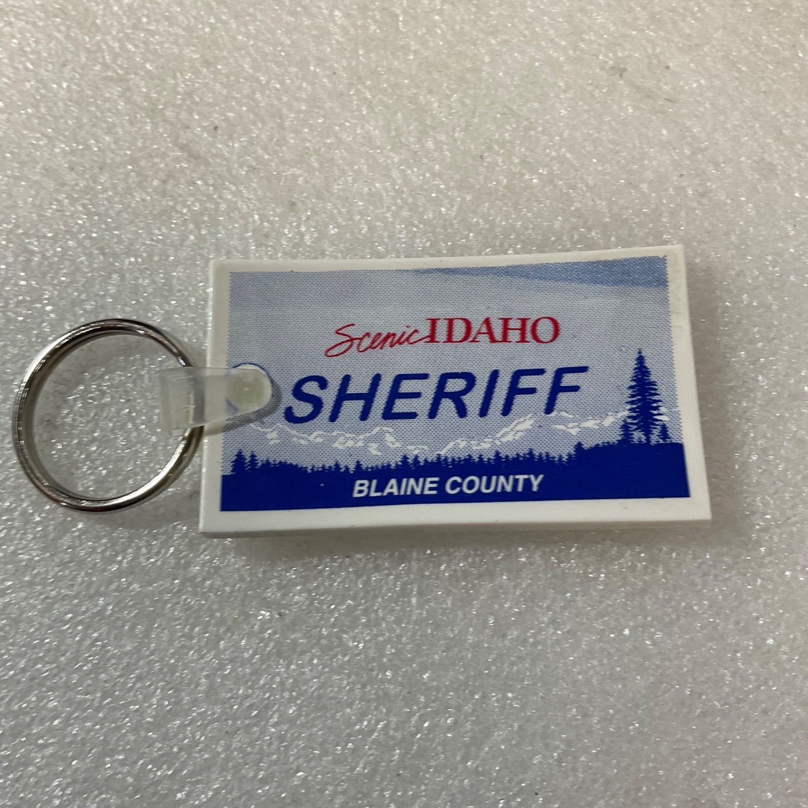 Sun Valley ID Sheriff Blaine County 2in Plastic Keychain Tag - Image 1