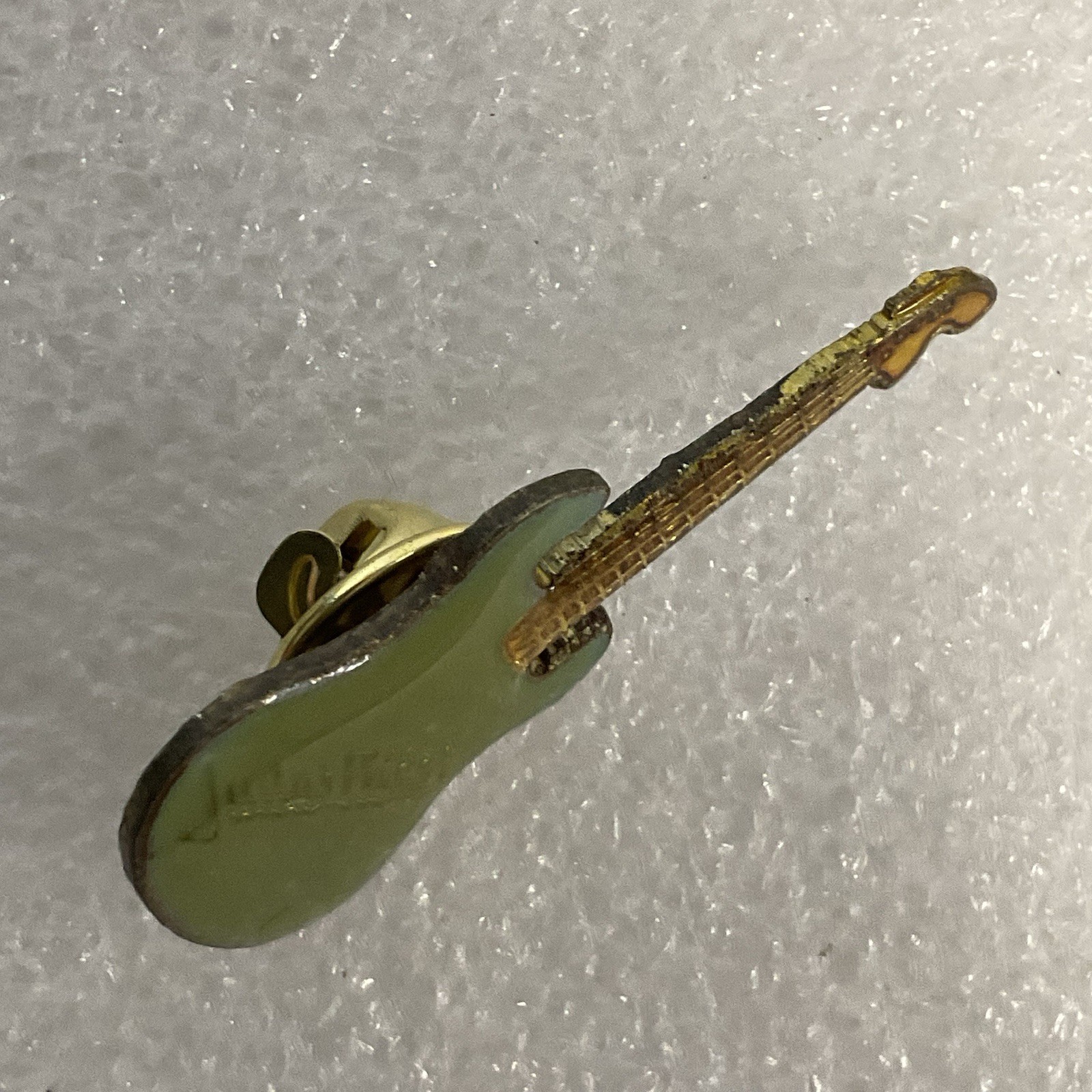 Judas Priest Teal & Gold Guitar Enamel Metal Vintage Pin Pinback GnuCollectibles - Image 4