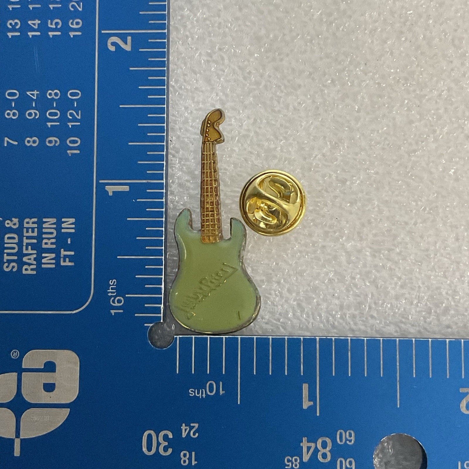 Judas Priest Teal & Gold Guitar Enamel Metal Vintage Pin Pinback GnuCollectibles - Image 6