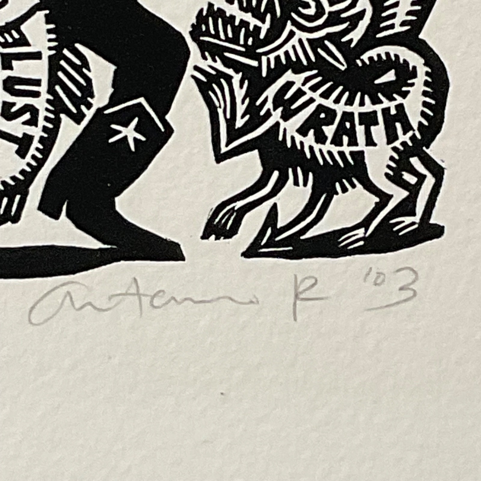 Artemio Rodriguez Seven Deadly Sins Signed Art Print 100/100 7.5in - Image 6