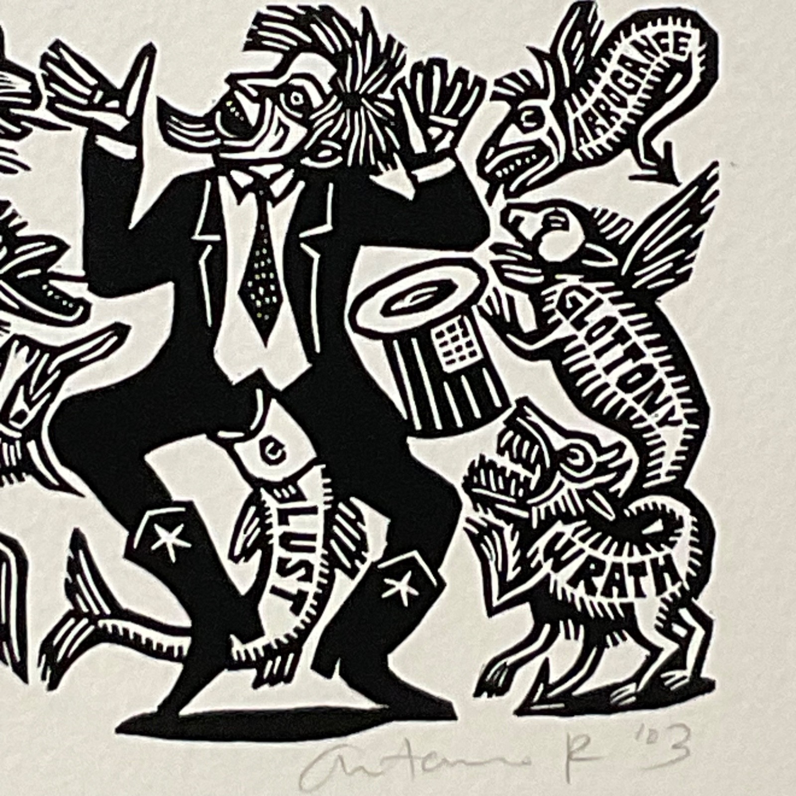Artemio Rodriguez Seven Deadly Sins Signed Art Print 100/100 7.5in - Image 5
