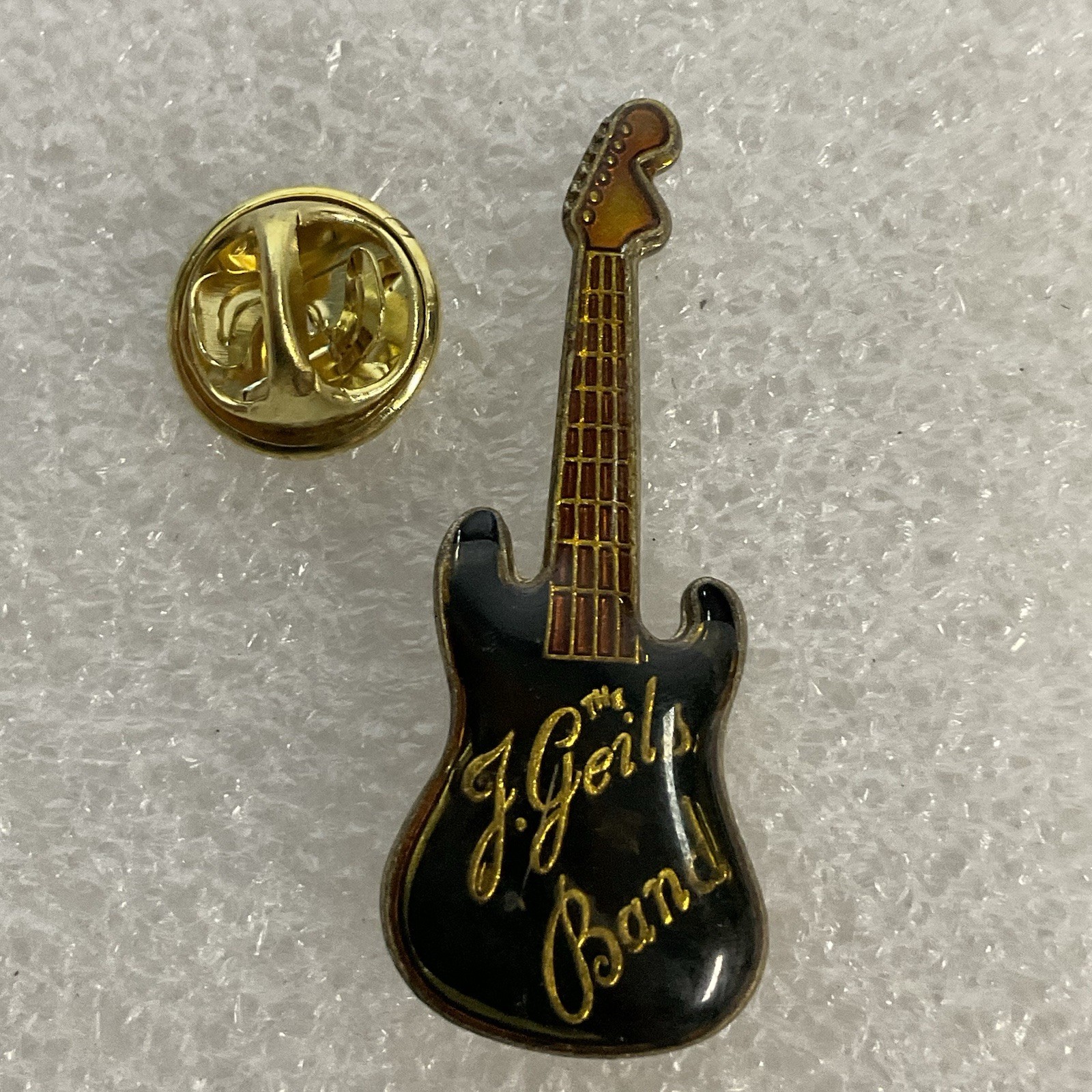 The J Geils Band Vtg Black &Gold Guitar Enamel Metal Pin Pinback GnuCollectibles - Image 3