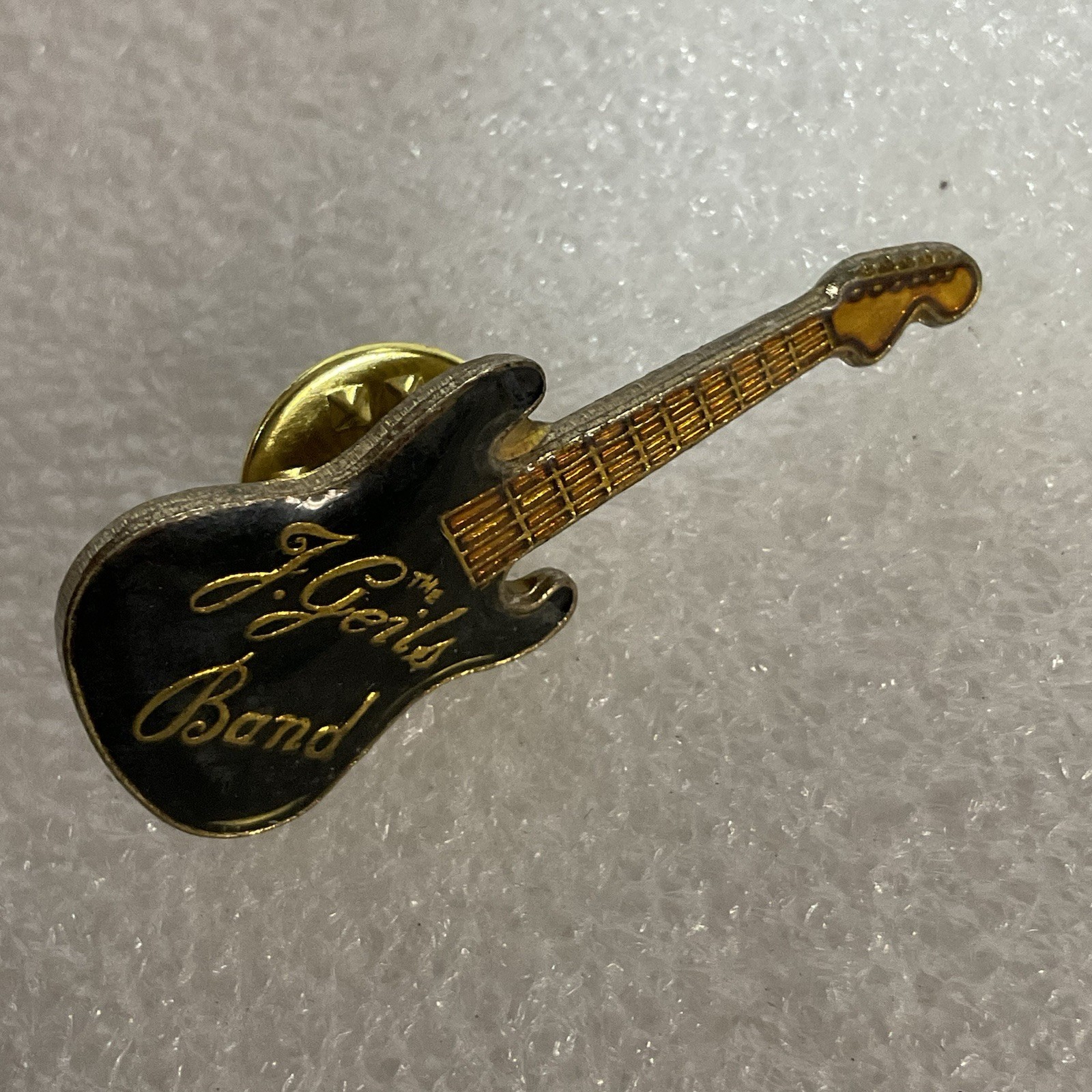The J Geils Band Black &Gold Guitar Enamel Metal Vtg Pin Pinback GnuCollectibles - Image 6