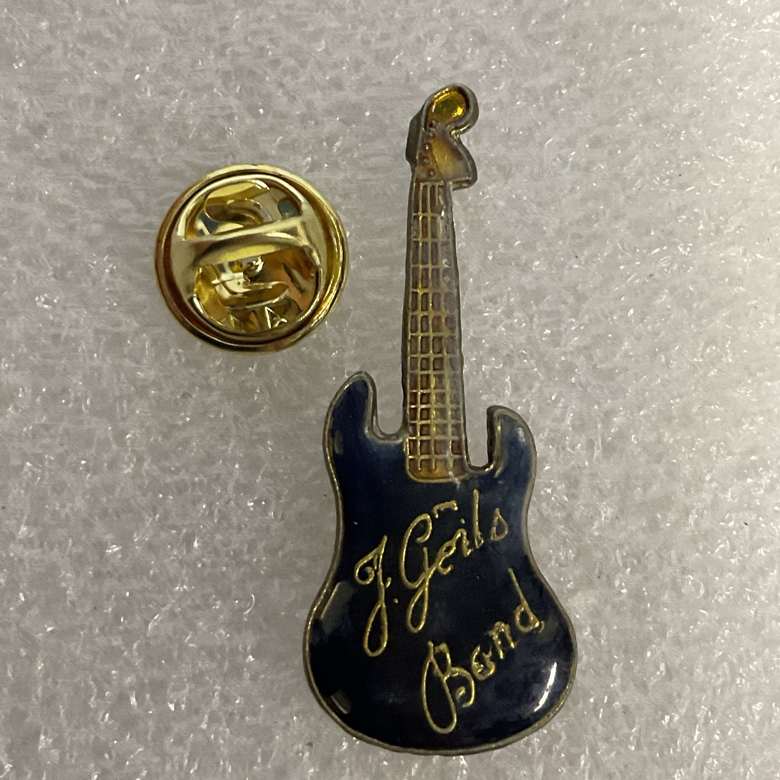 The J Geils Band Black &Gold Guitar Vtg Enamel Metal Pin Pinback GnuCollectibles - Image 3