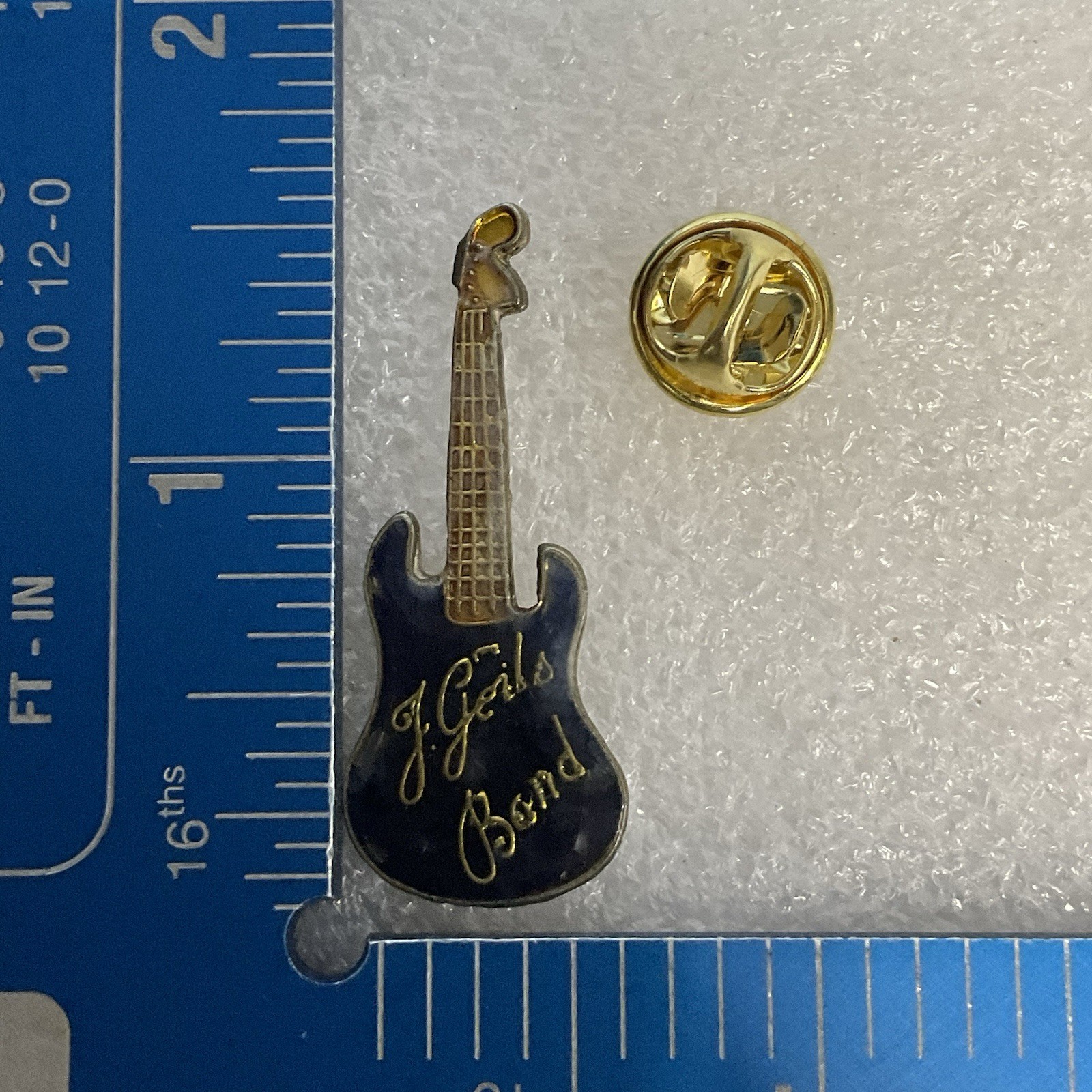 The J Geils Band Black &Gold Guitar Vtg Enamel Metal Pin Pinback GnuCollectibles - Image 7