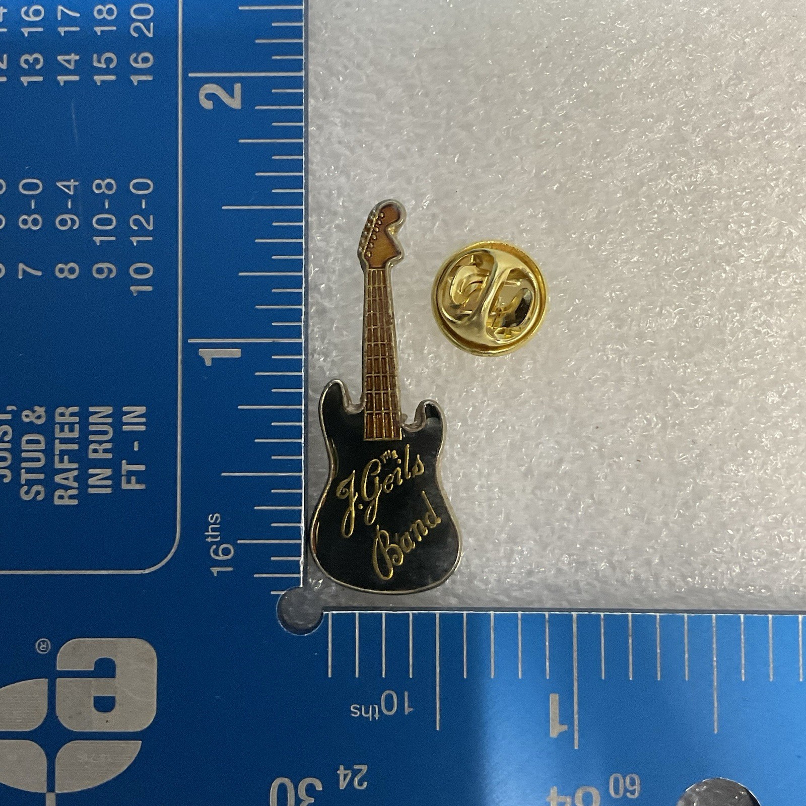 The J Geils Band Black &Gold Vtg Guitar Enamel Metal Pin Pinback GnuCollectibles - Image 7