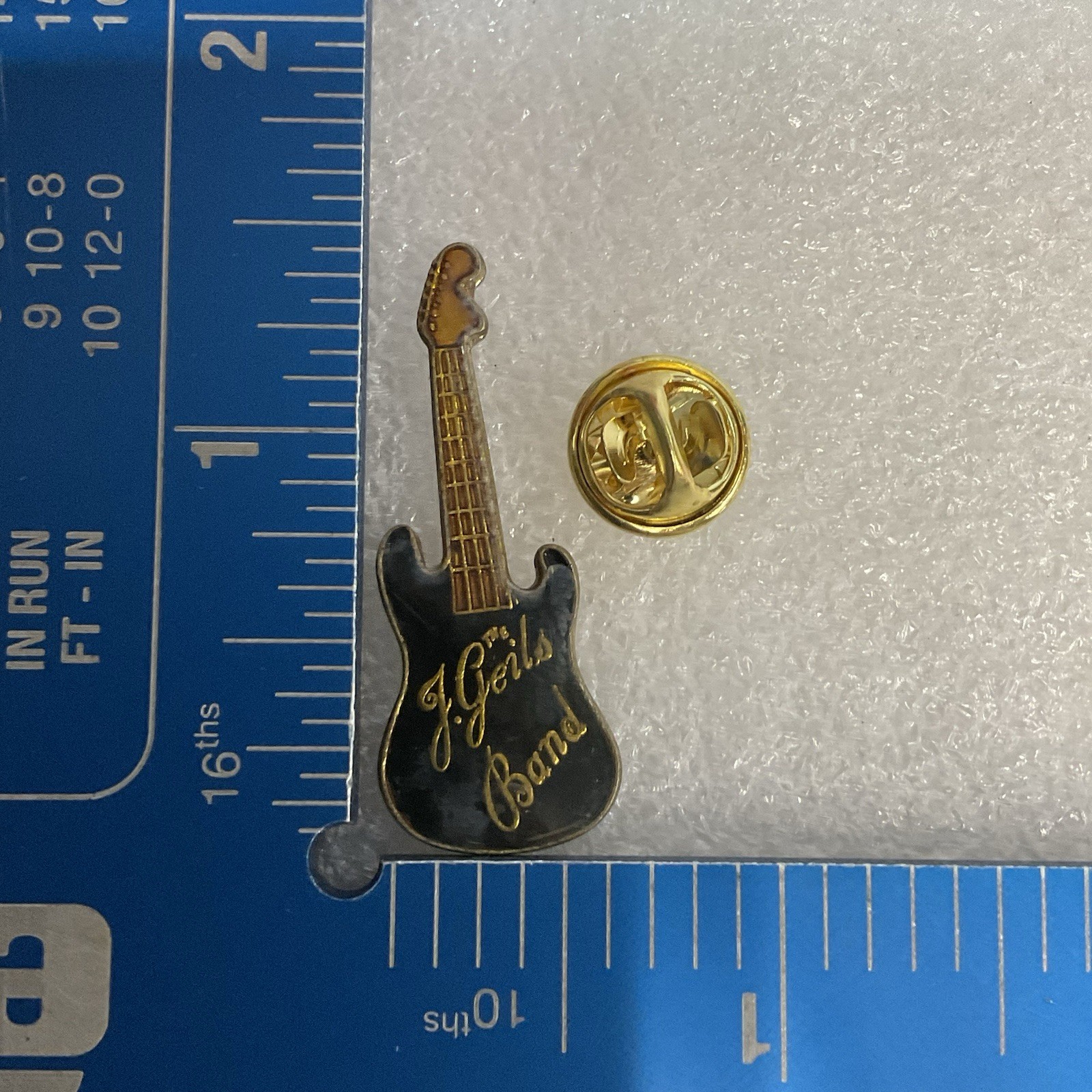 The J Geils Band Black &Gold Guitar Enamel Metal Pin Pinback Vtg GnuCollectibles - Image 7